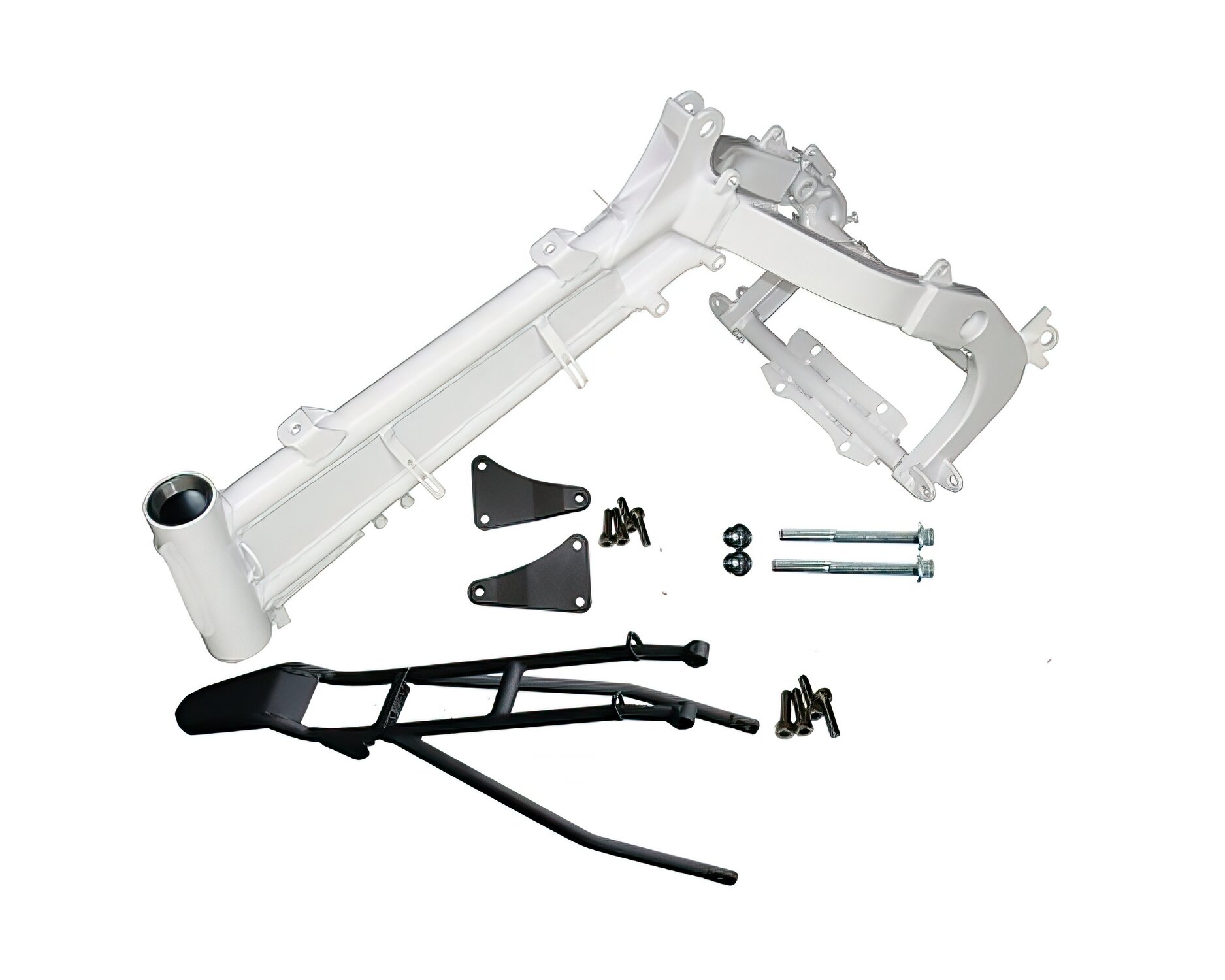 Image of Rahmen weiß Schwinge Achse 12mm Pitbike YCF Pilot 125cc