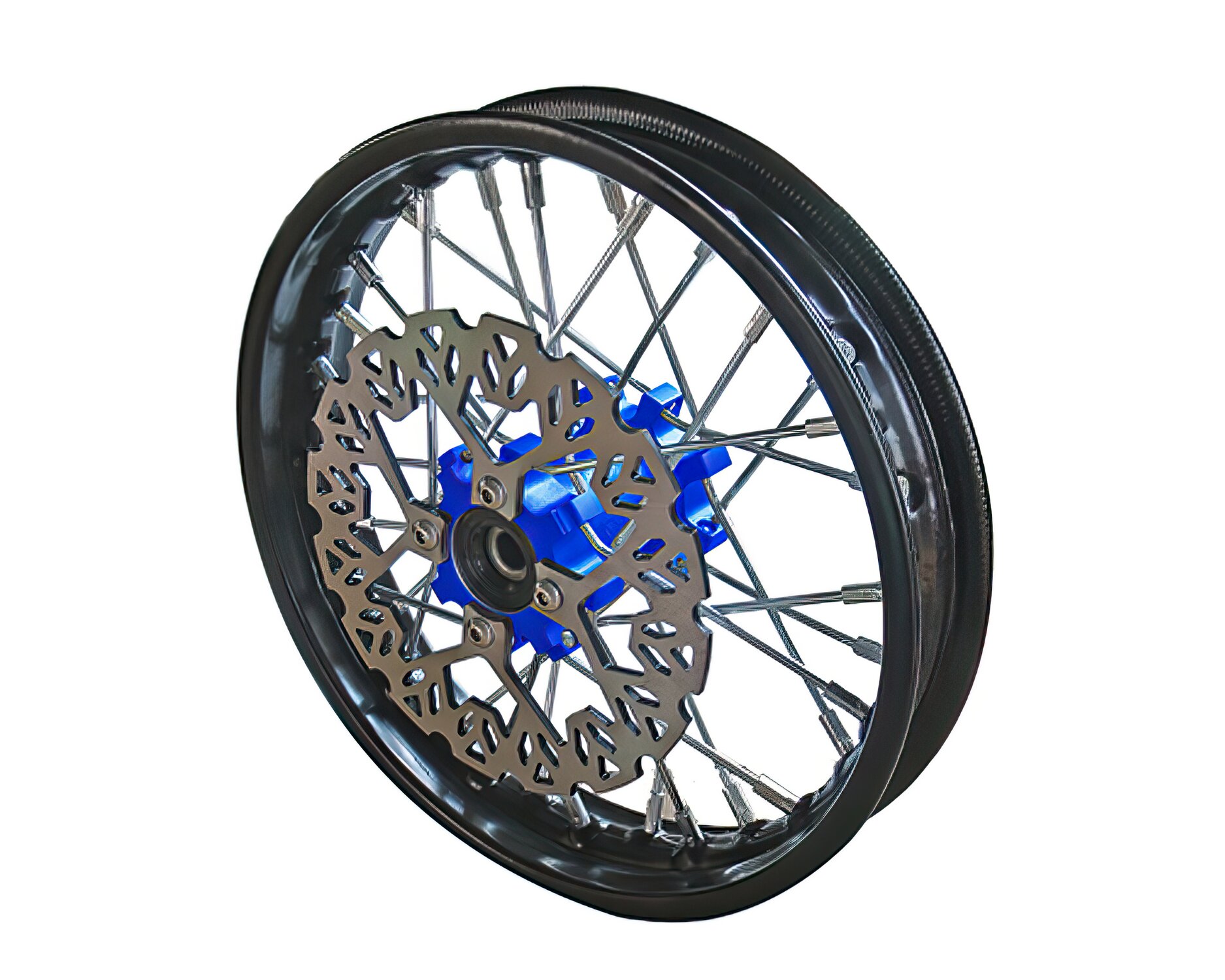Image of Vorderrad - CNC Nabe blau m. Bremsscheibe Pit Bike YCF50A
