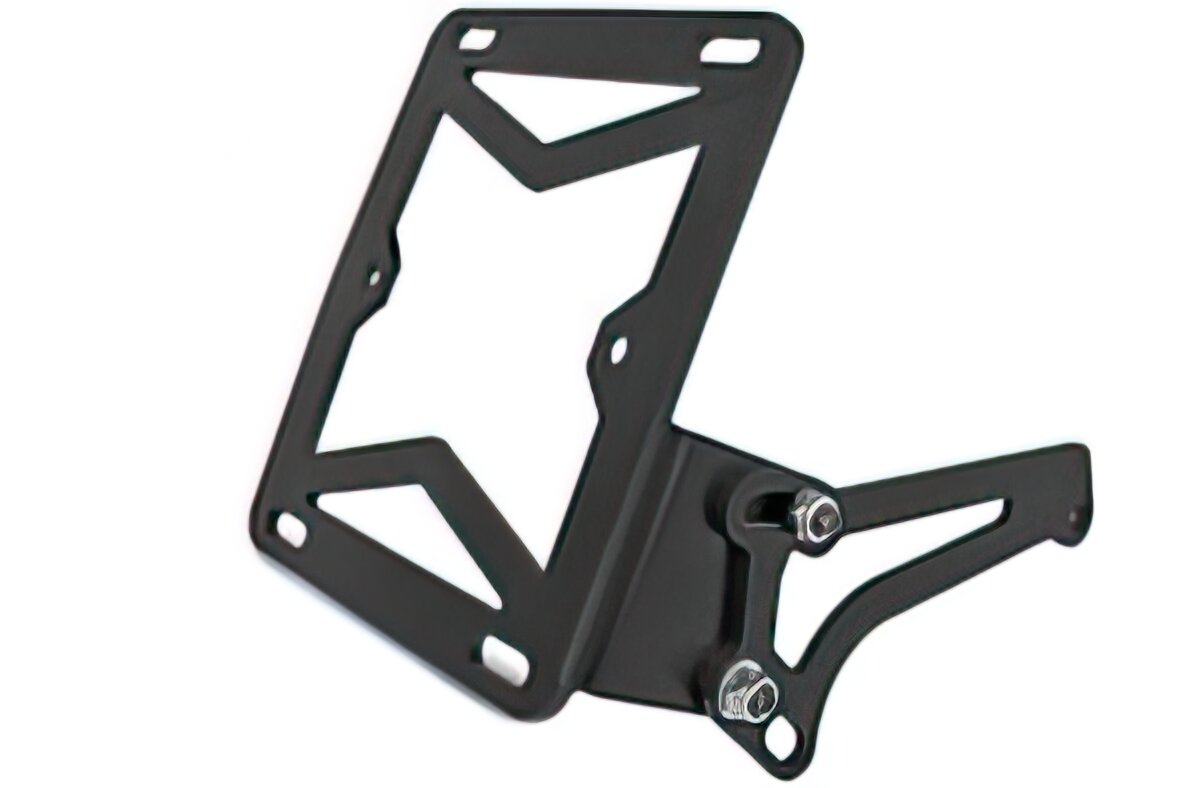 Image of Kennzeichenhalter Piaggio / Peugeot liegend matt schwarz