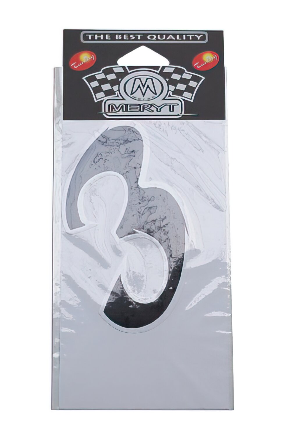Image of Aufkleber Nummer 3 schwarz (h. 9cm)