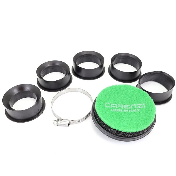 Image of Luftfilter extra flach AW 46-62mm CP/PWK/VHST Schwarz / Grün