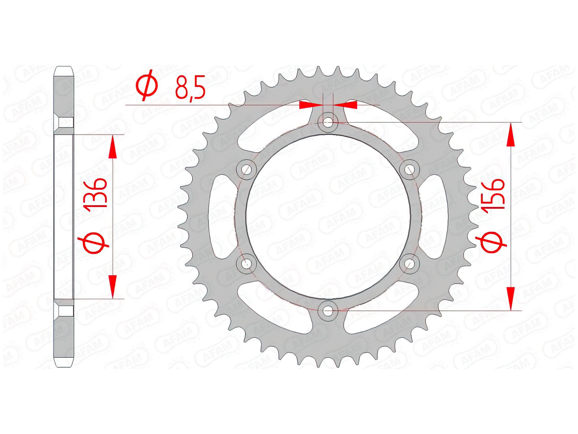 Image of Kettenrad Afam Stahl 41 Zähne Beta / Husqvarna / Sherco