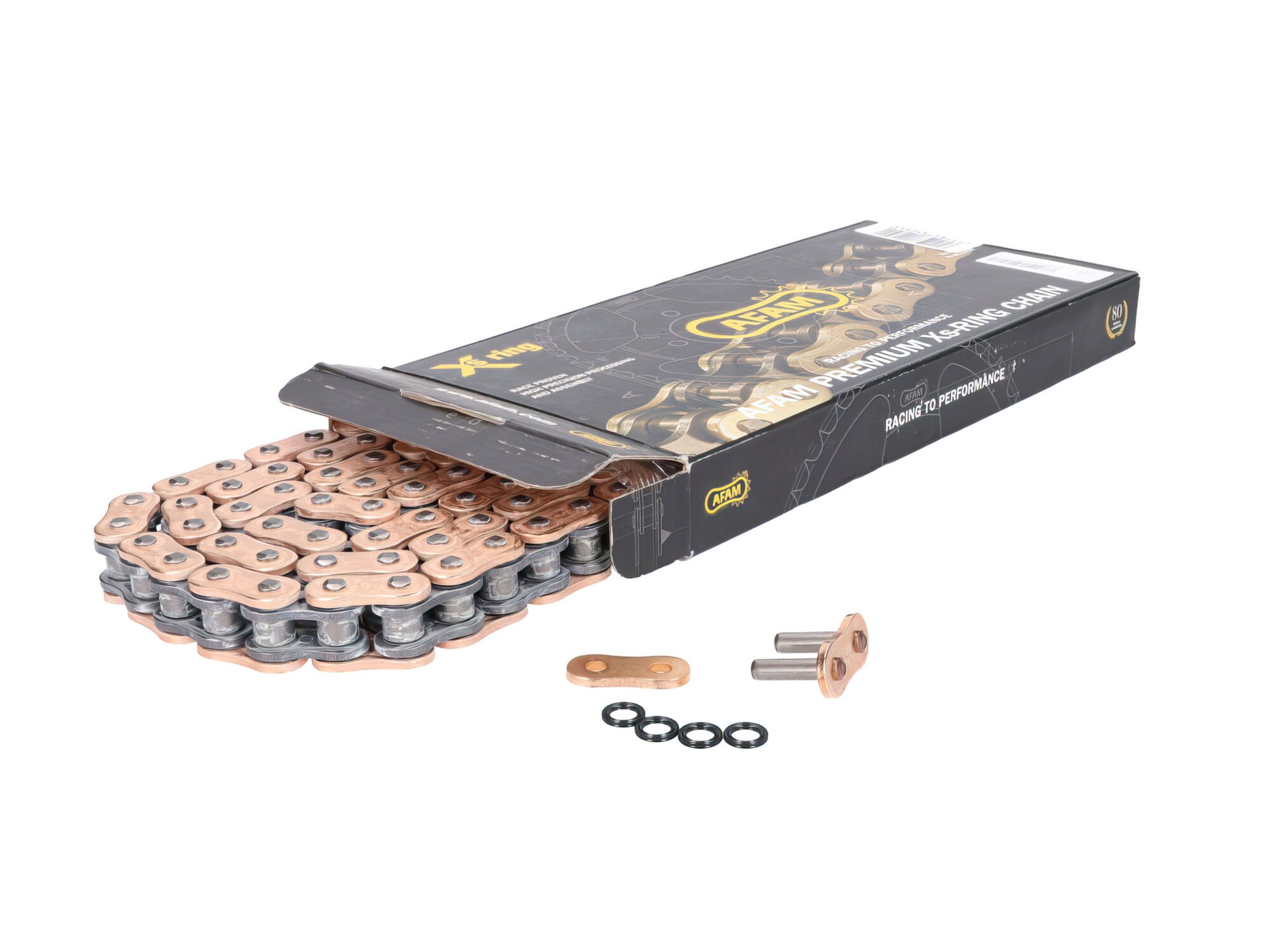 Image of Kette AFAM XS-Ring hyper verstärkt gold 525 XHR3 112 Glieder