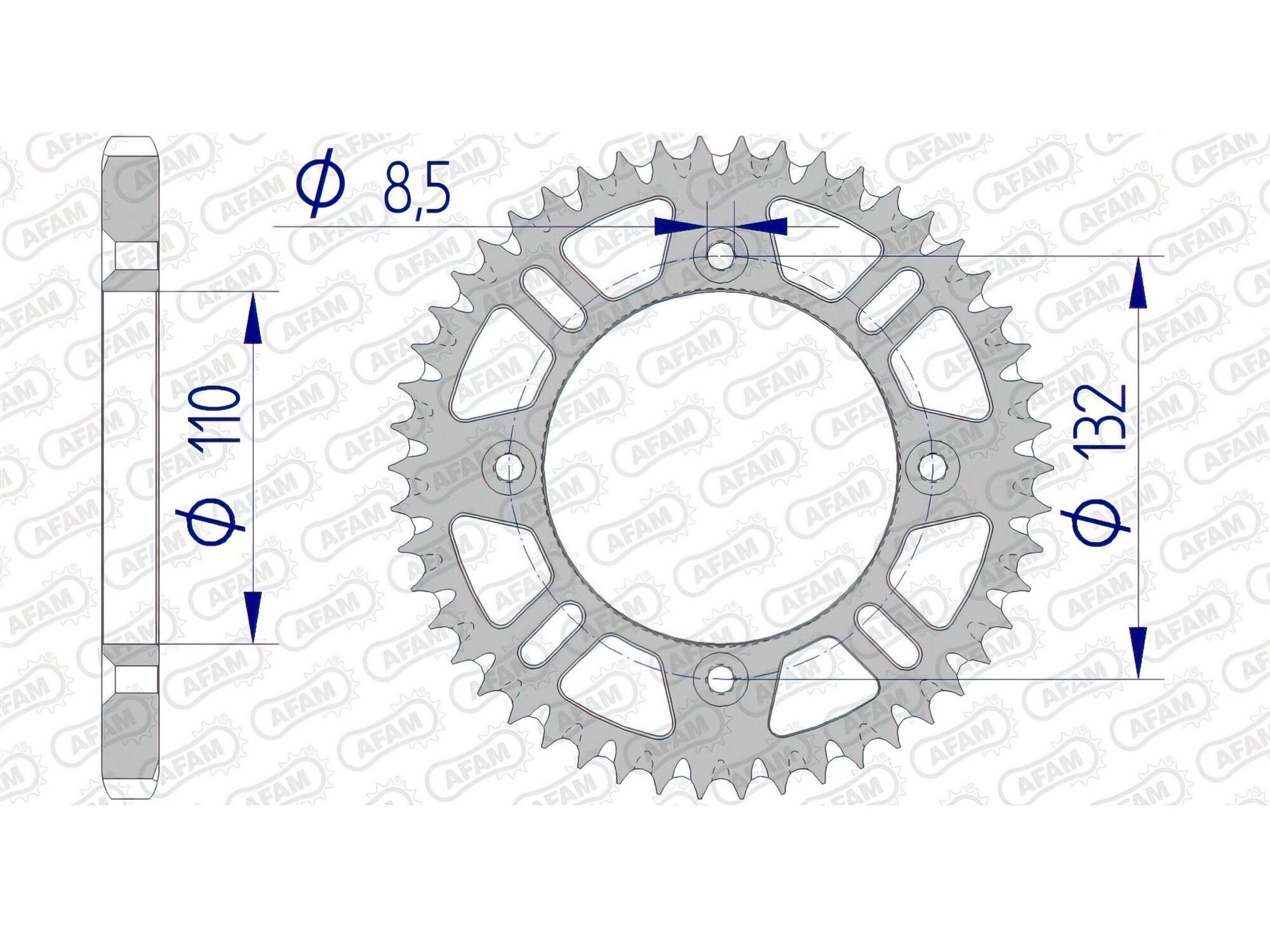 Image of Kettenrad Afam Alu 428 / 47 Zähne SX / TC 85