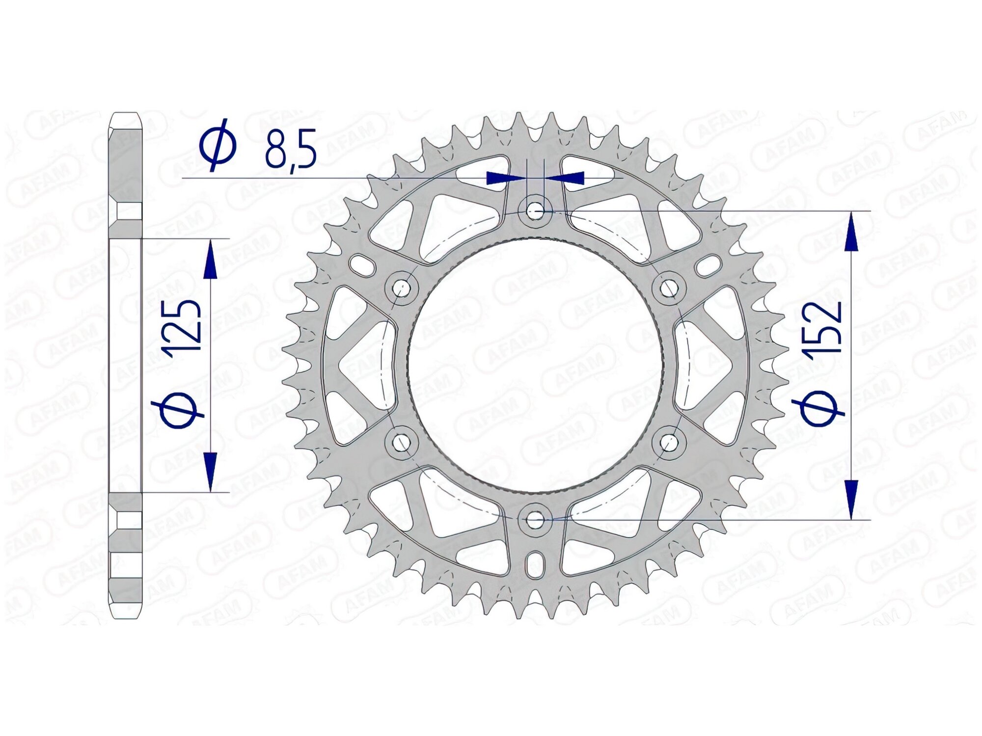 Image of Kettenrad Afam Alu selbstreinigend Z50 Beta