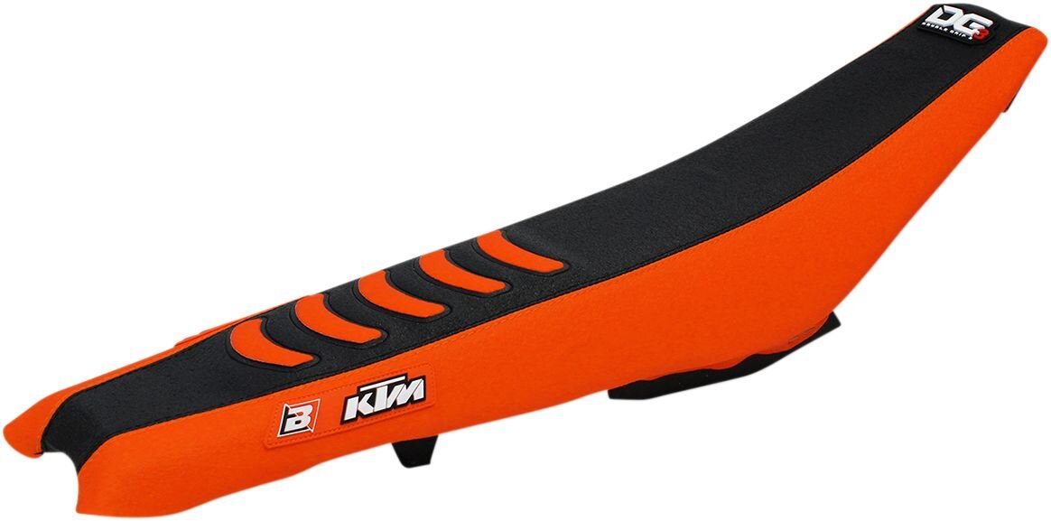 Image of Sitzbezug Blackbird Double Grip 3 orange/schwarz SX / EXC 2016-2019