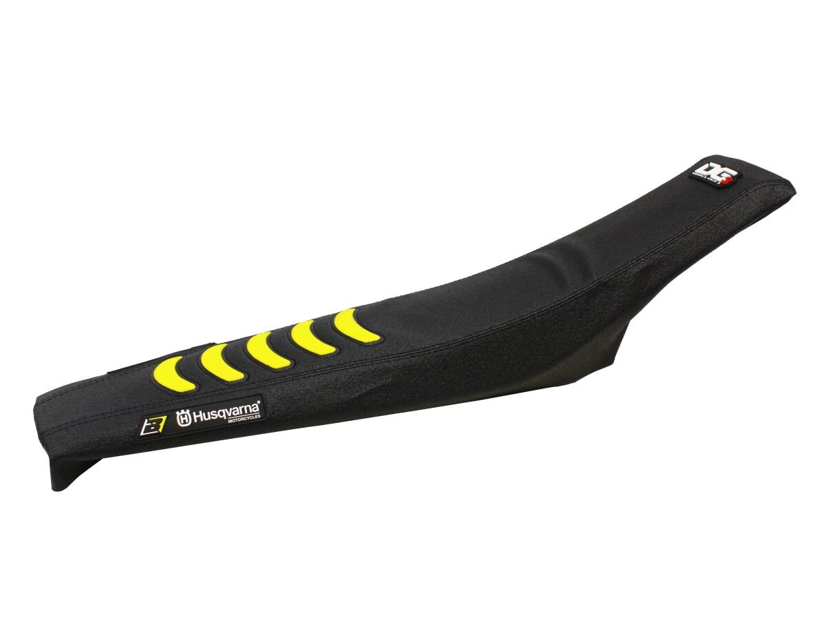 Image of Sitzbezug Blackbird Double Grip 3 schwarz/gelb Husqvarna 2016-2019