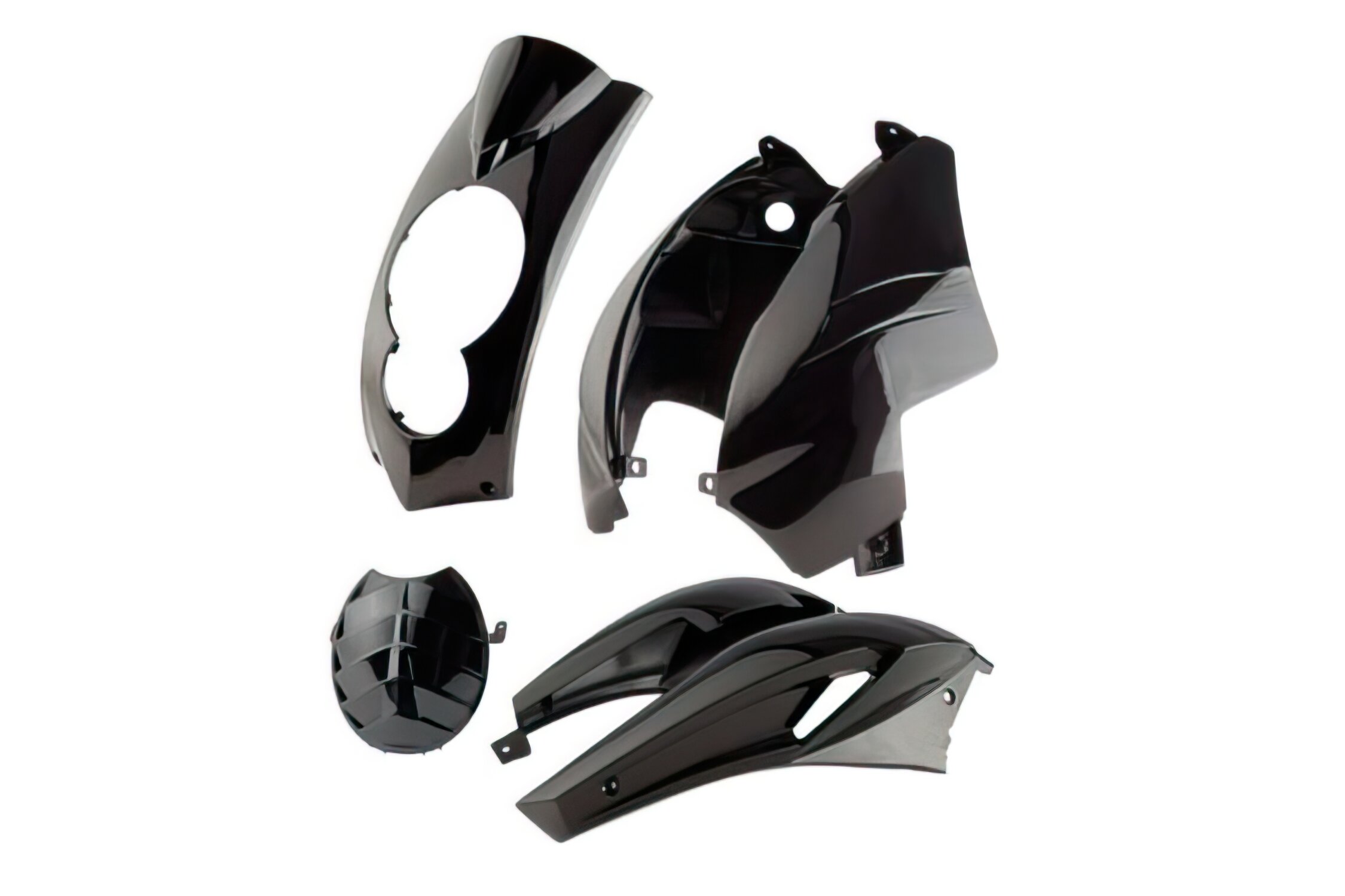 Image of Verkleidungskit 5 Teile schwarz Peugeot Ludix (runder Tacho)