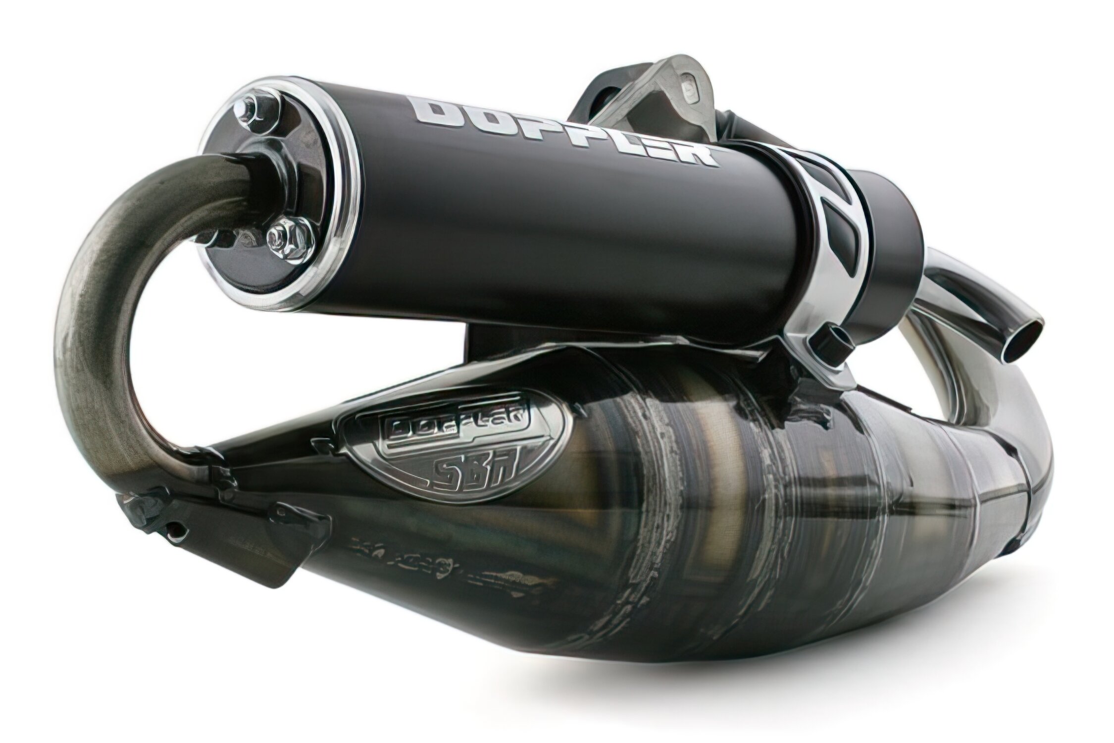 Image of Auspuff Doppler S3R Evolution Minarelli stehend schwarz