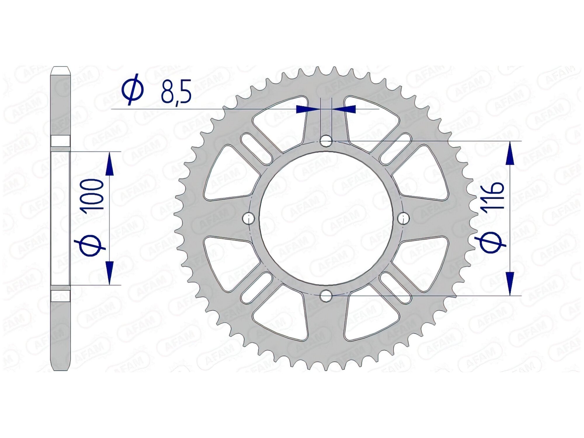 Image of Kettenrad Afam Alu selbstreinigend 420 / Z52 KX 80 / 85