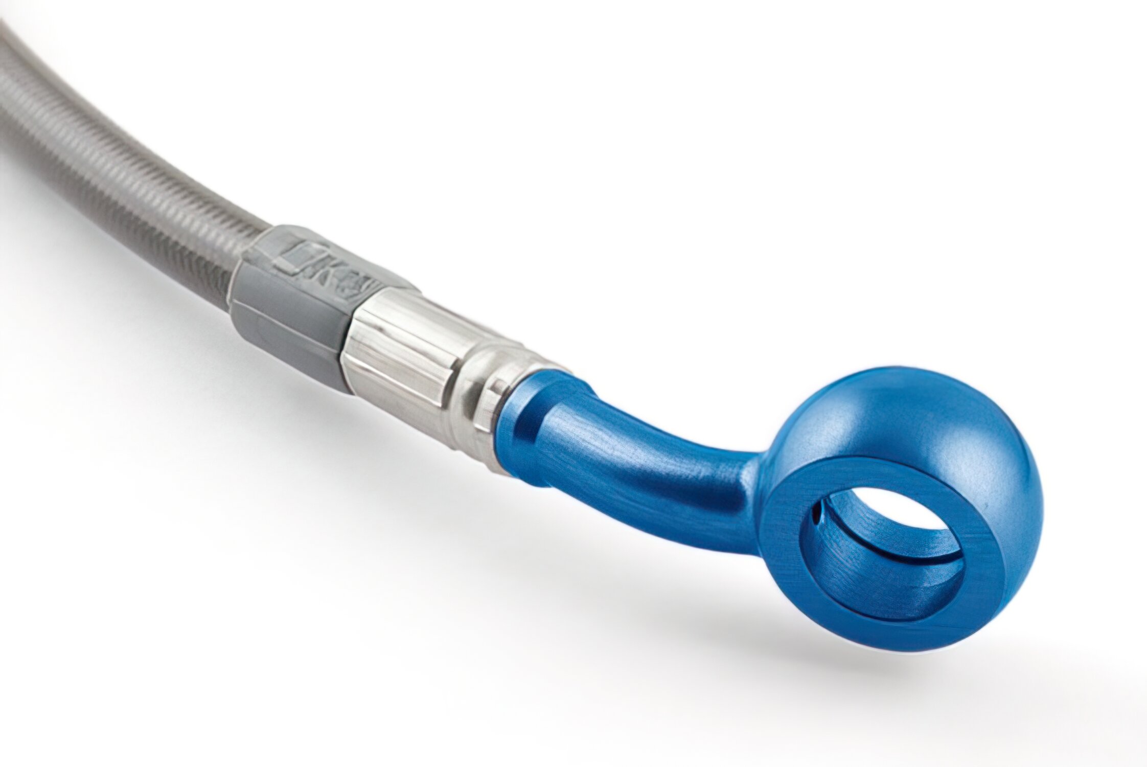 Image of Bremsleitung vorne Carbon / fitting blau Motacc Yamaha Aerox