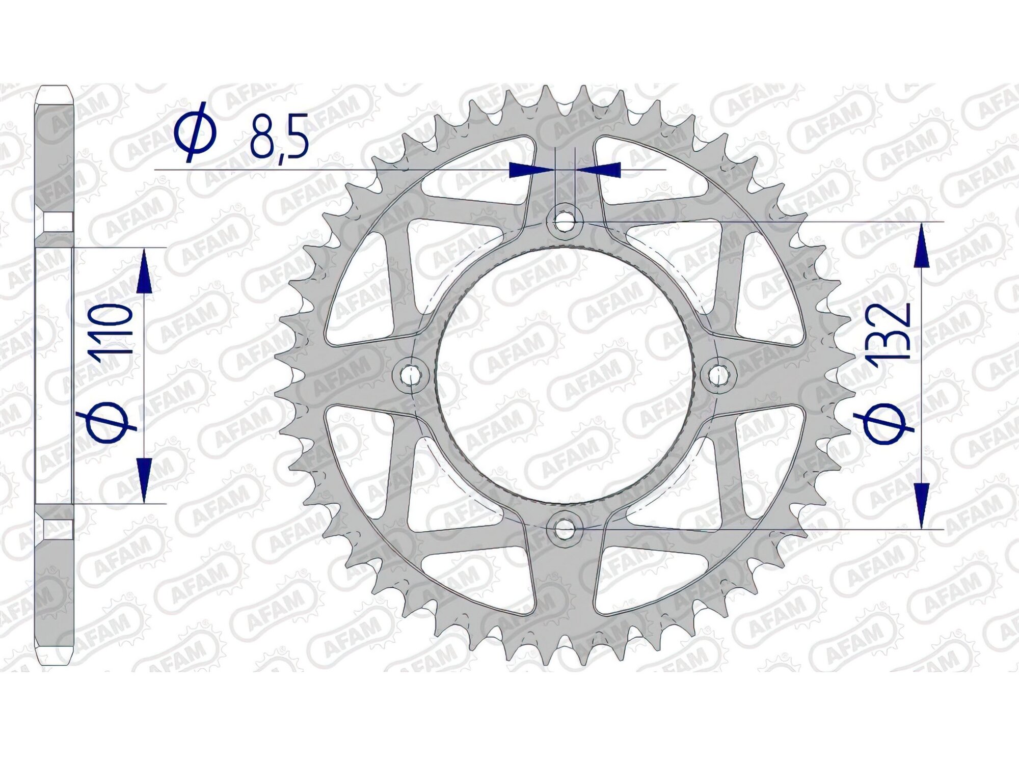 Image of Kettenrad Afam Alu 48 Zähne KTM Freeride