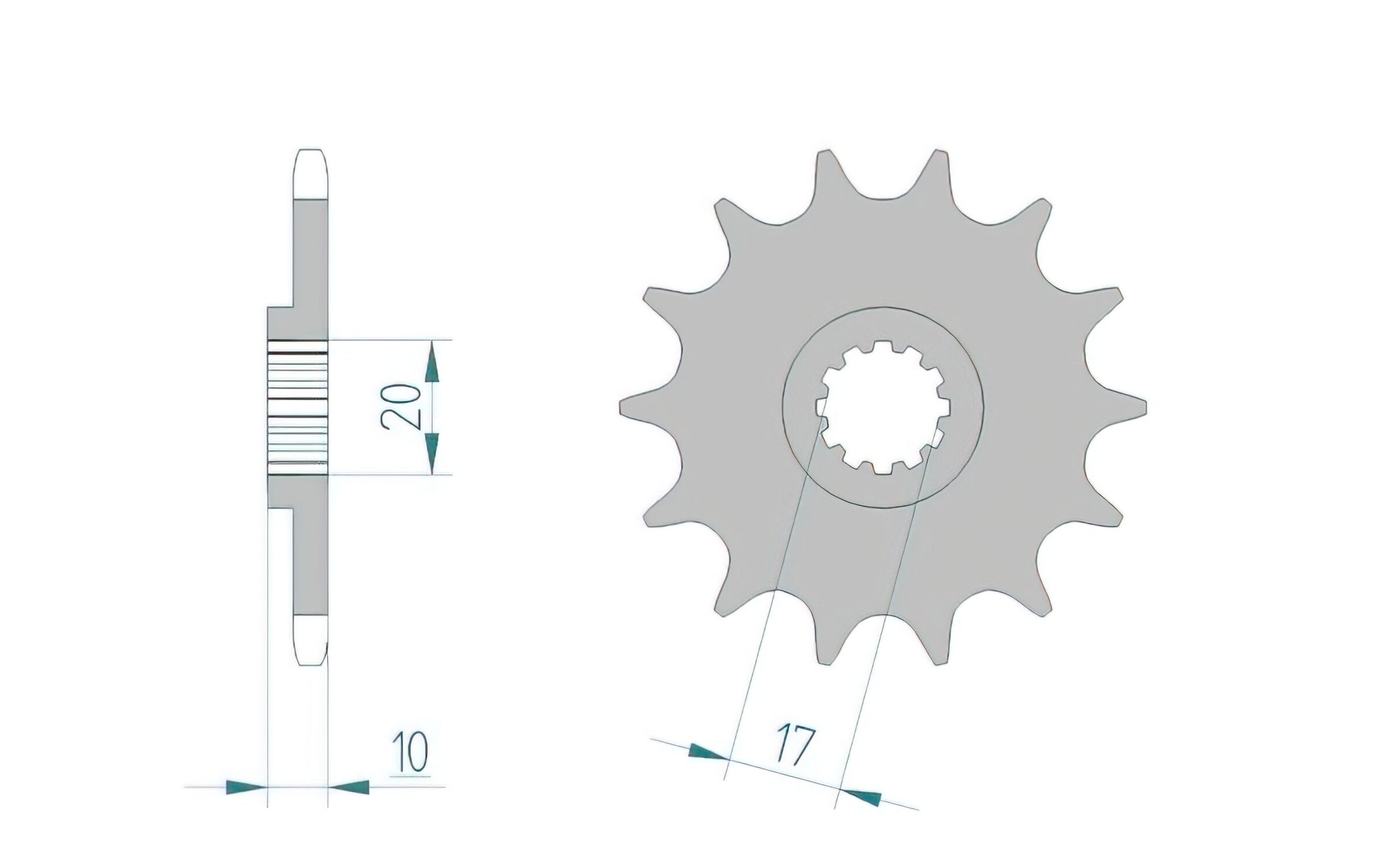 Image of Ritzel Afam 12 Zähne Husqvarna CR / WR 125 ab 1998