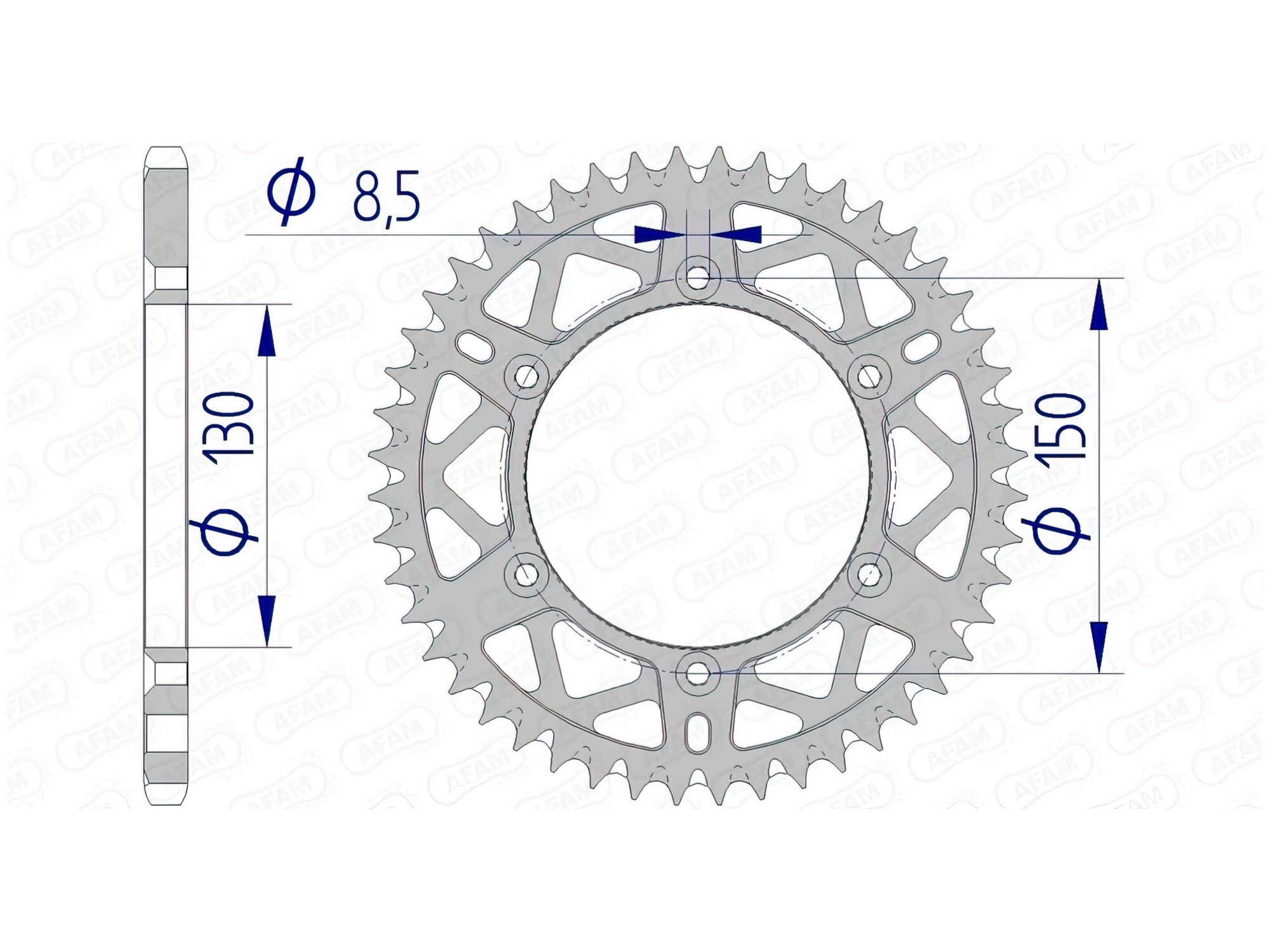 Image of Kettenrad Afam Alu selbstreinigend Z54 Yamaha YZ / YZF