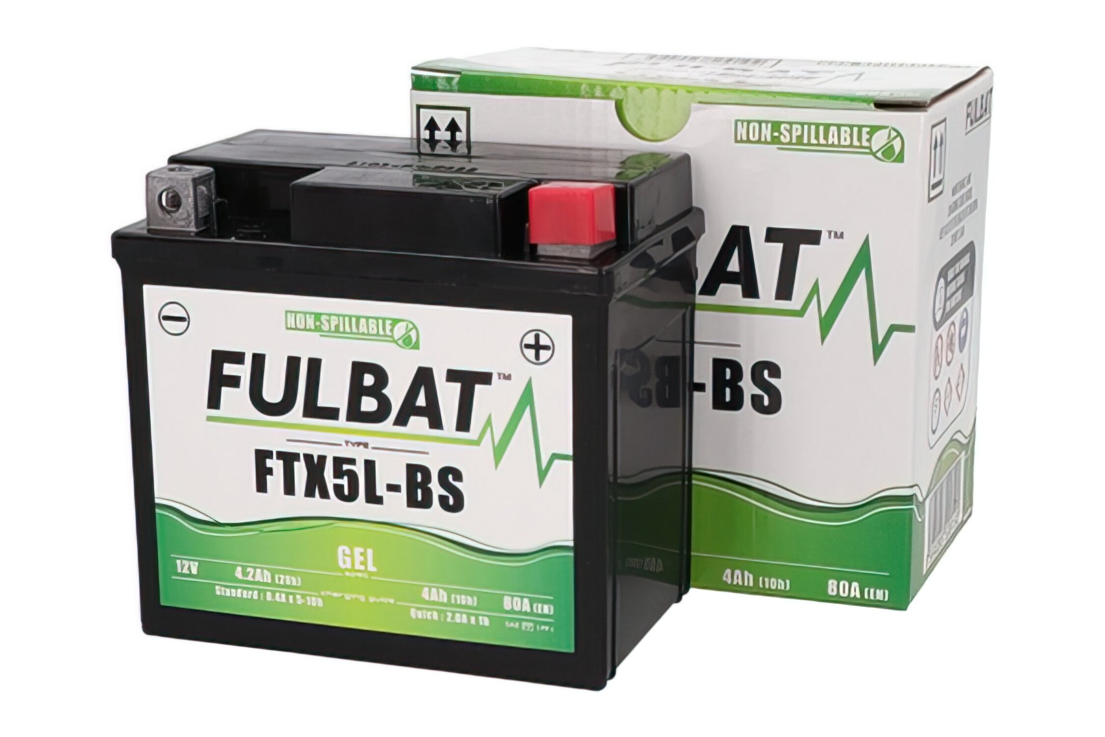Image of Batterie Gel Fulbat FTX5L-BS 12V - 4Ah