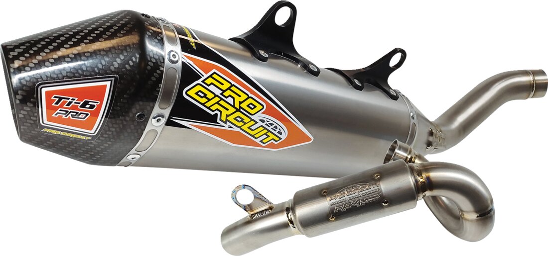 Image of Komplettanlage KTM SX-F 350 / Husqvarna FC 350 Pro Circuit Ti-6 Pro Titanium / Carbon 2023