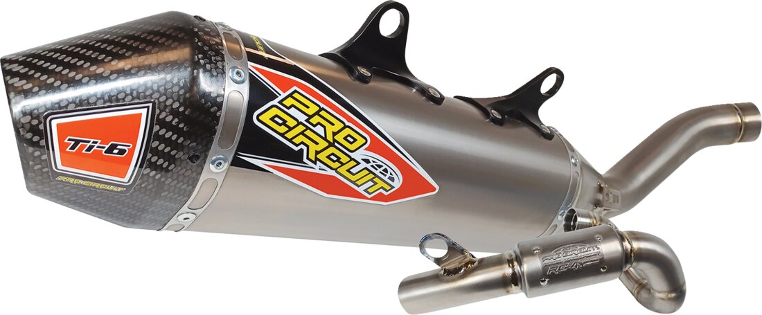 Image of Komplettanlage KTM SX-F 250 / 350 / Husqvarna FC 250 / 350 Pro Circuit Ti-6 Titan / Carbon 2023