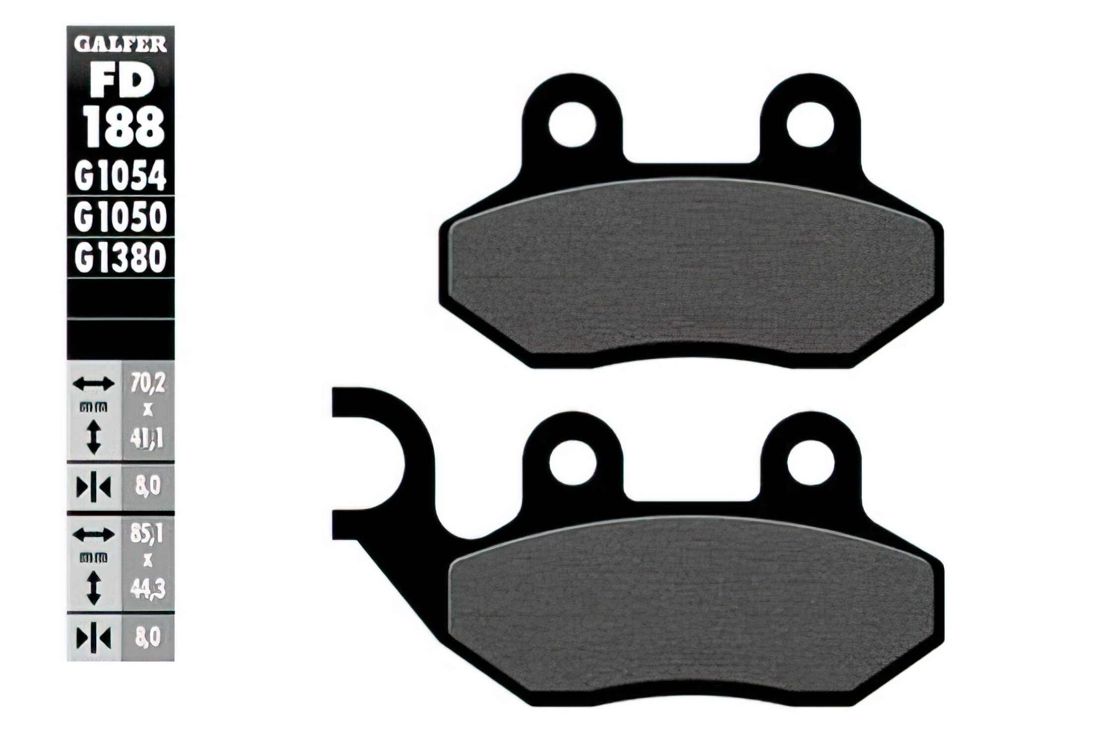 Image of Bremsbeläge Galfer halbmetallisch Peugeot Tweet