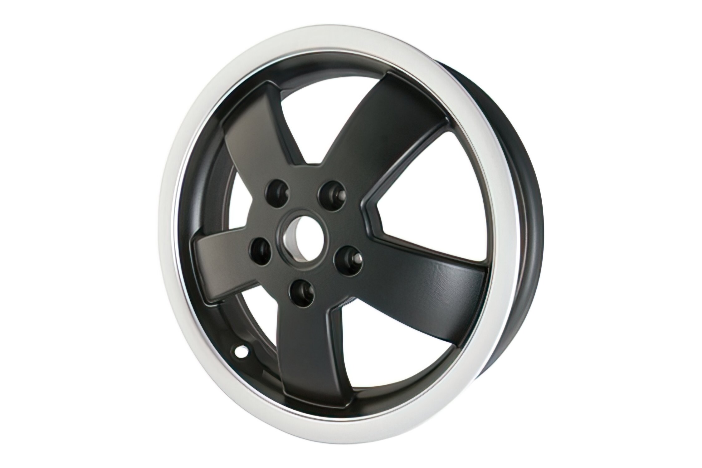 Image of Felge vorn 3.00-12 Vespa GTS Super / Super Sport 125 - 300cc schwarz / polierter Rand