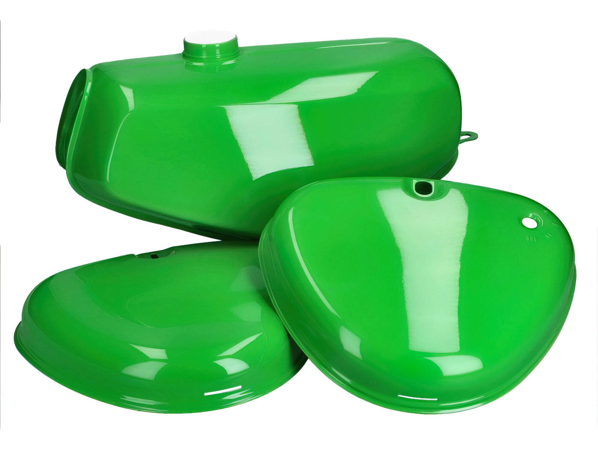 Image of Benzintank und Seitendeckel Set saftgrün Simson S50 / S51 / S70