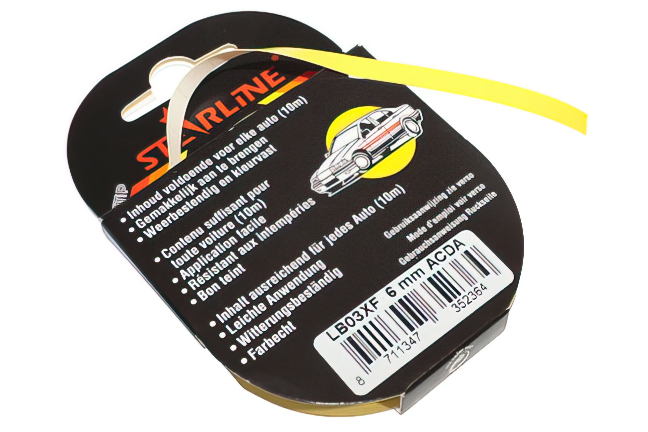 Image of Felgenrandaufkleber 10m Motip solidline gelb 6mm