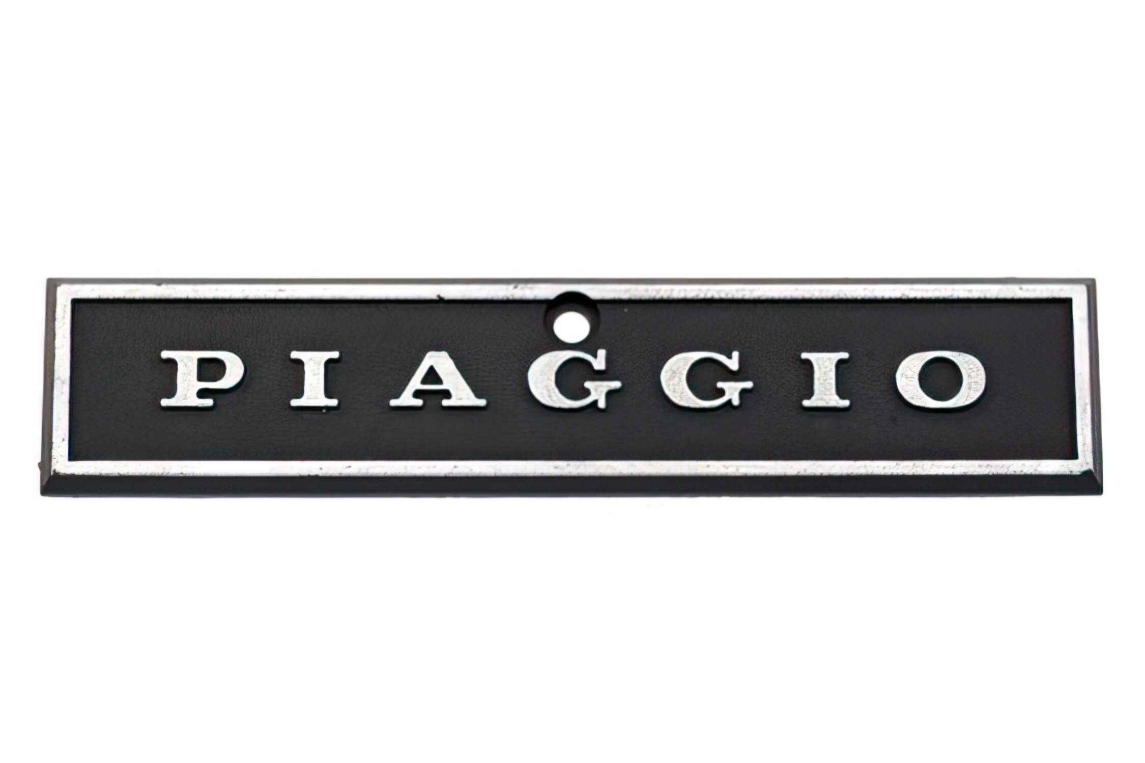 Image of Emblem mit Rand Piaggio schwarz / chrom