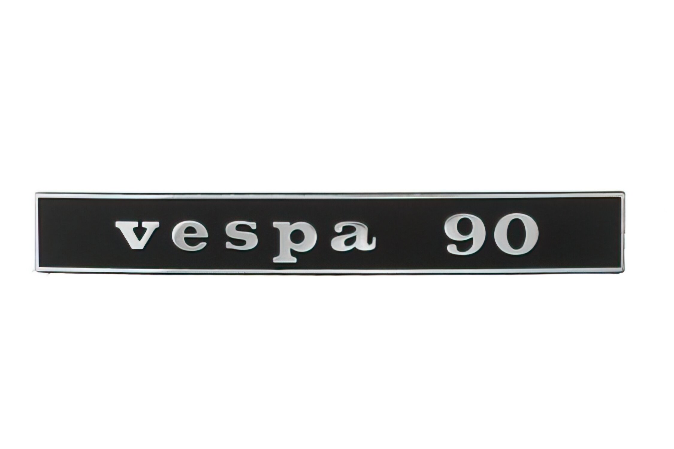 Image of Emblem Vespa 90 schwarz / chrom