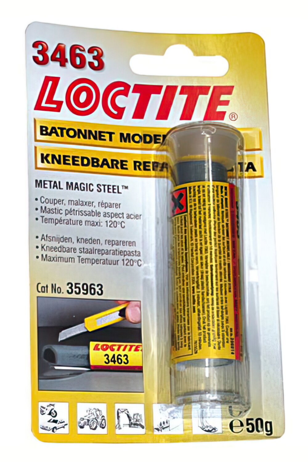 Image of Stahlgefüllter Epoxid-Knetmasse Magic Steel Loctite 3463 50g