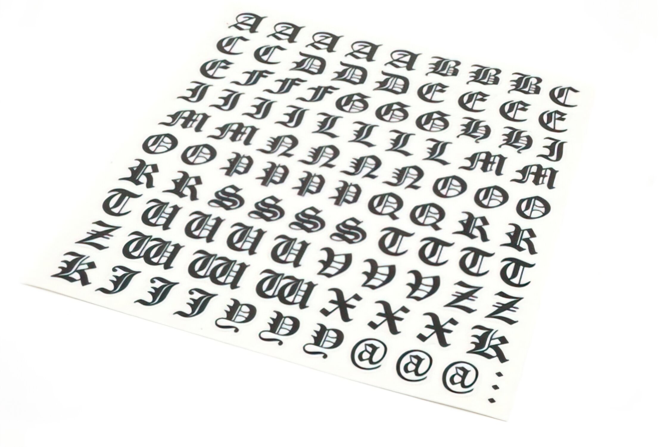 Image of Aufkleber / Sticker Buchstabenset 89 Stück schwarz