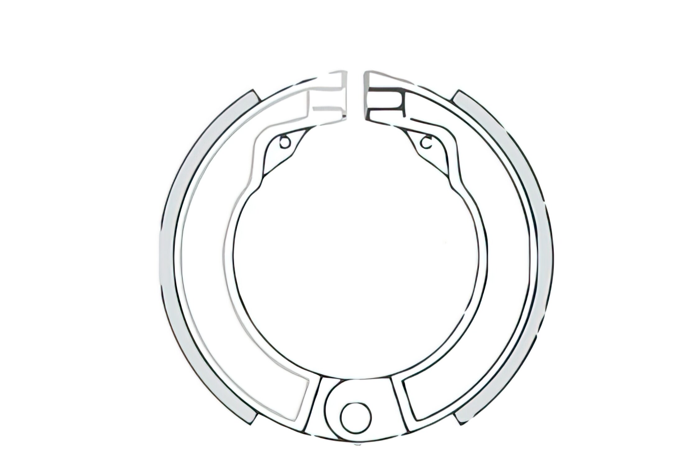 Image of Bremsbacken hinten RMS 127x23mm Vespa Super 125 - 150cc (VNC1T-VBC1T)