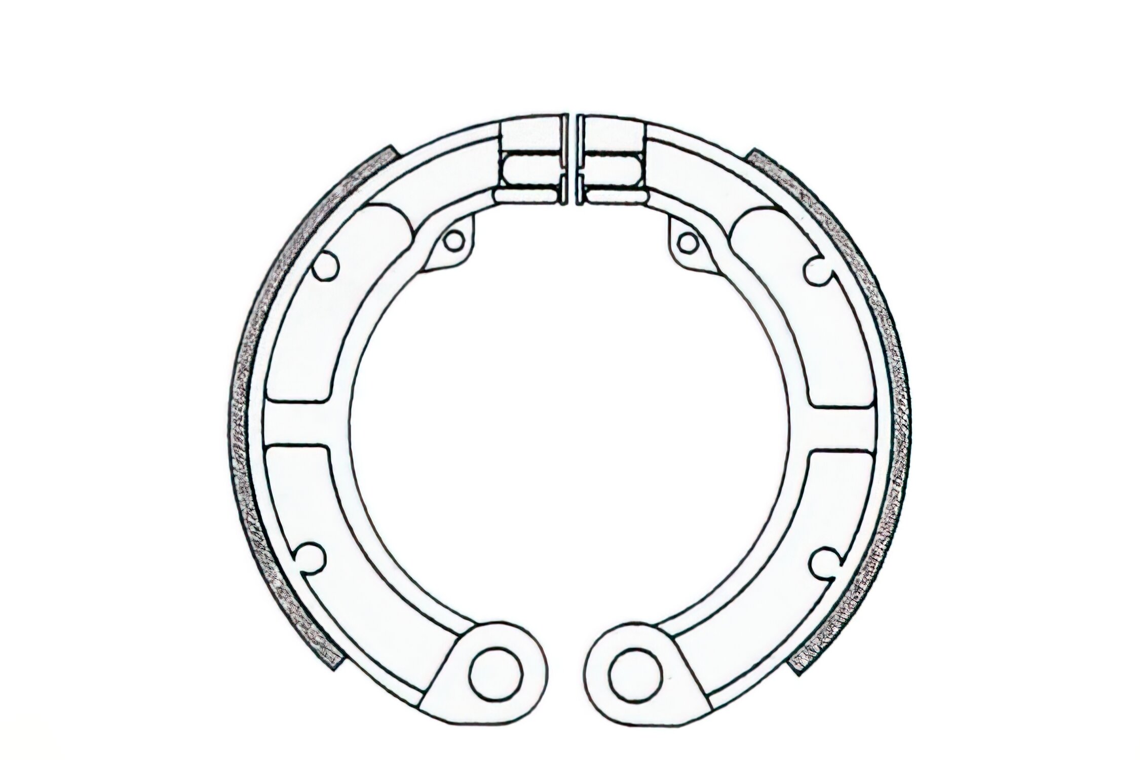 Image of Bremsbacken RMS 125x20mm Vespa 50 (V5A1T) hinten