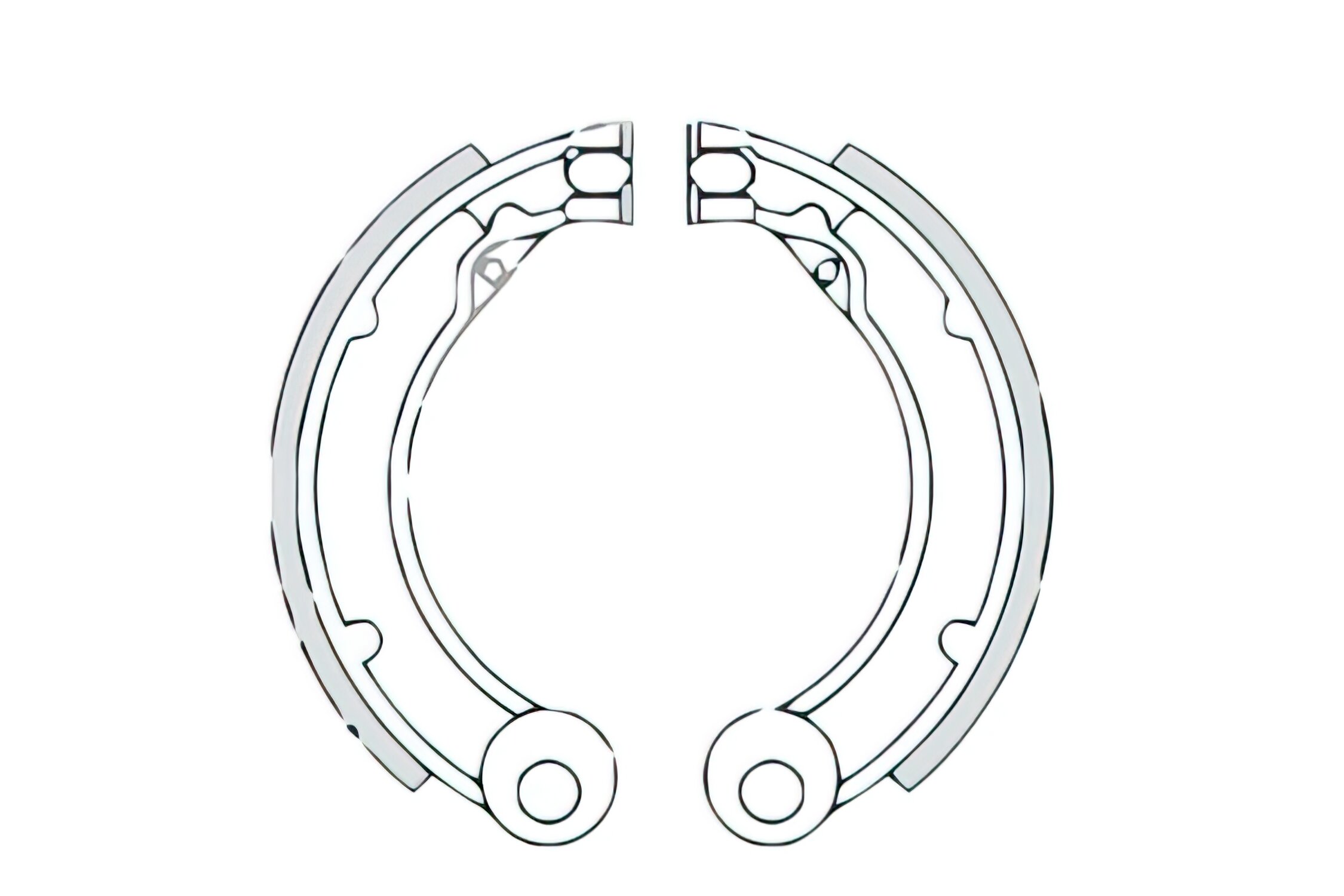 Image of Bremsbacken hinten RMS Vespa 125 - 150cc 1951 - 63 (VNB1T-VBB)