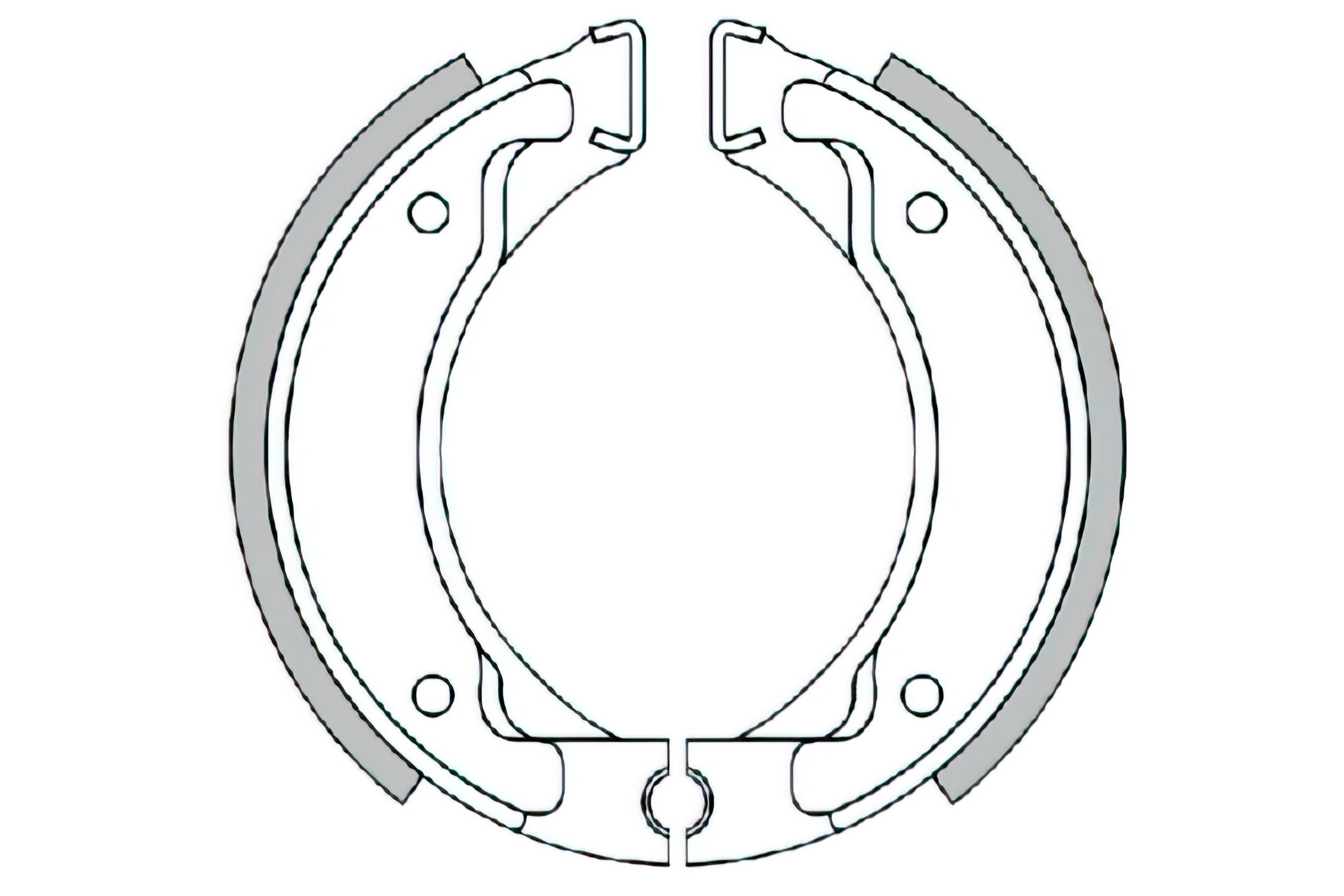 Image of Bremsbacken hinten Polini Yamaha BWs / Jog R