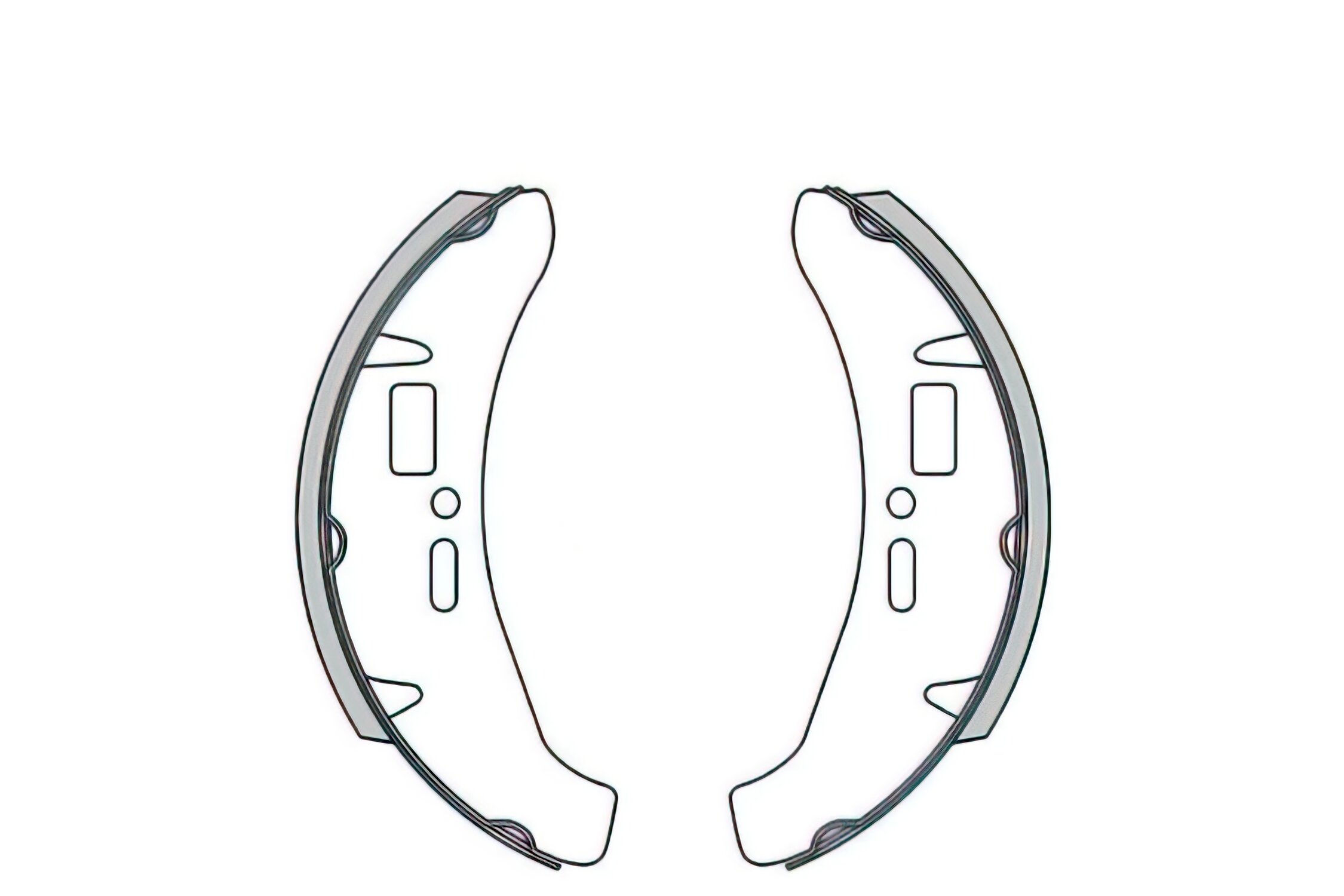 Image of Bremsbacken hinten 170x25mm RMS Vespa Cosa 125 - 200