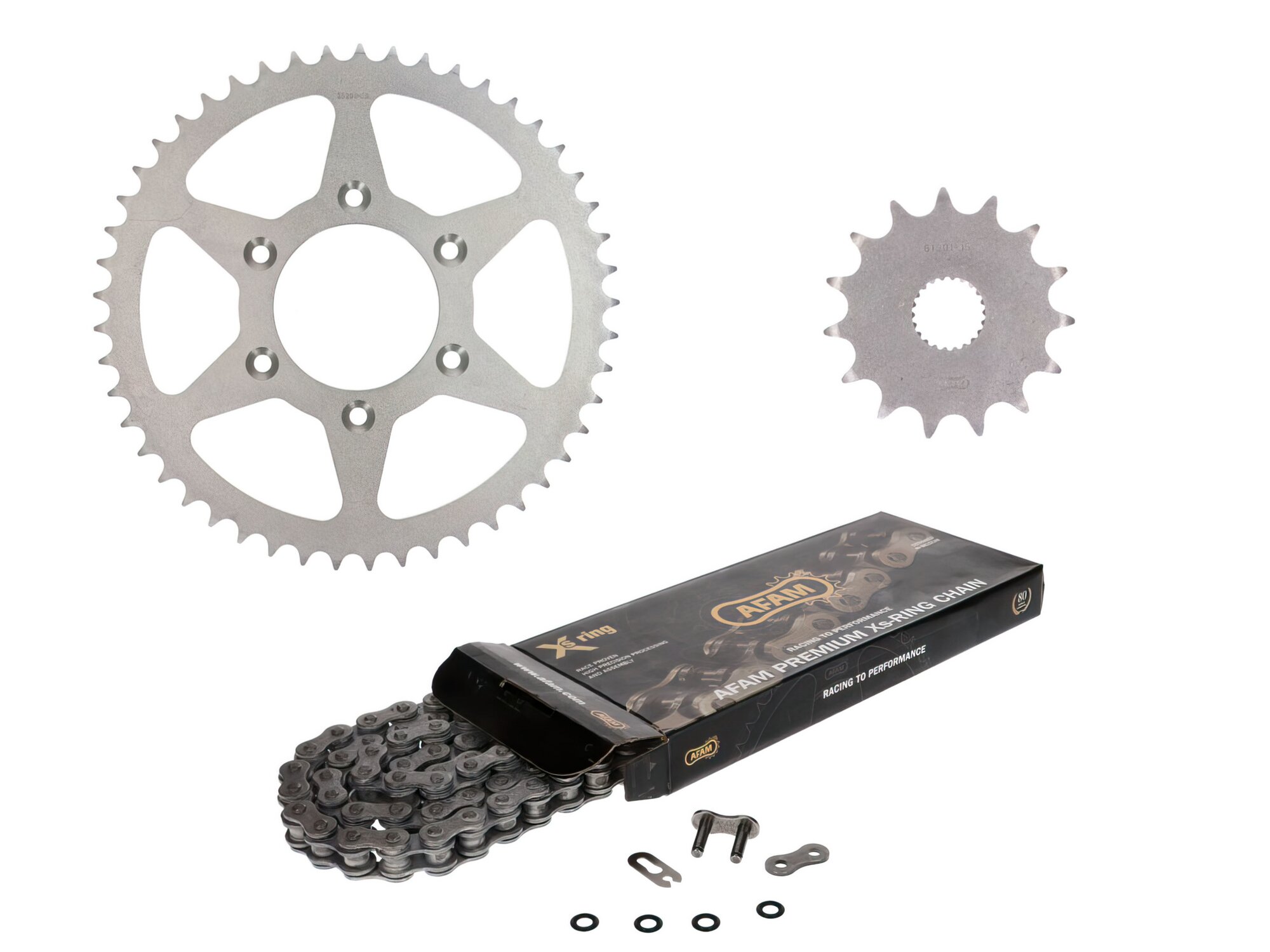 Image of Kettensatz AFAM XS-Ring 15x49 Aprilia RX125 2008 - 2010
