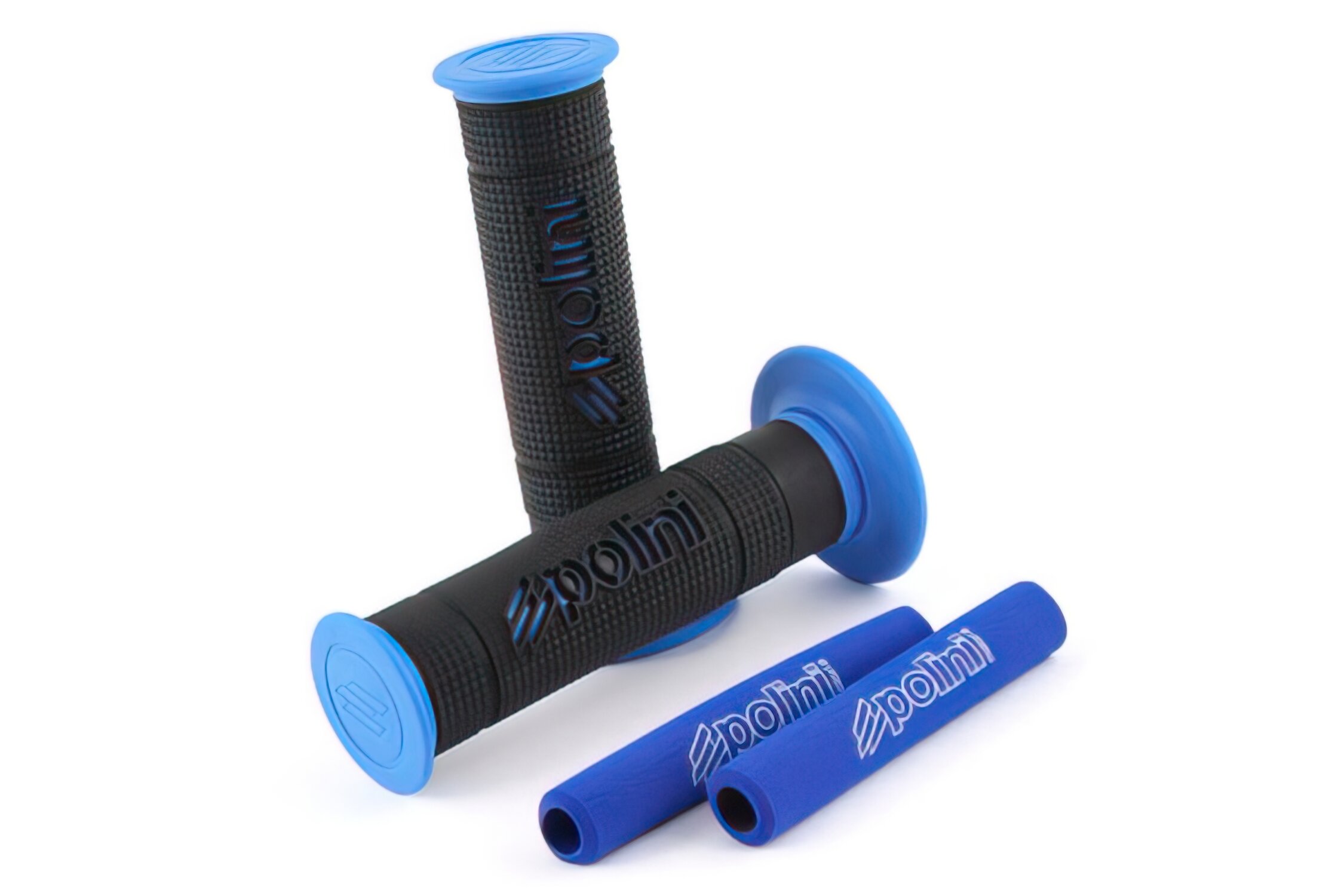 Image of Griffe + Bremshebelgrips Polini Big Evolution schwarz / blau