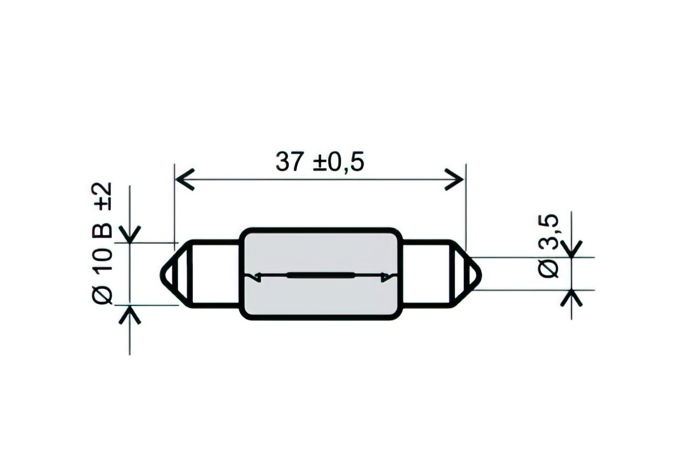 Image of Sofittenbirne RMS 12V 5W T11x39