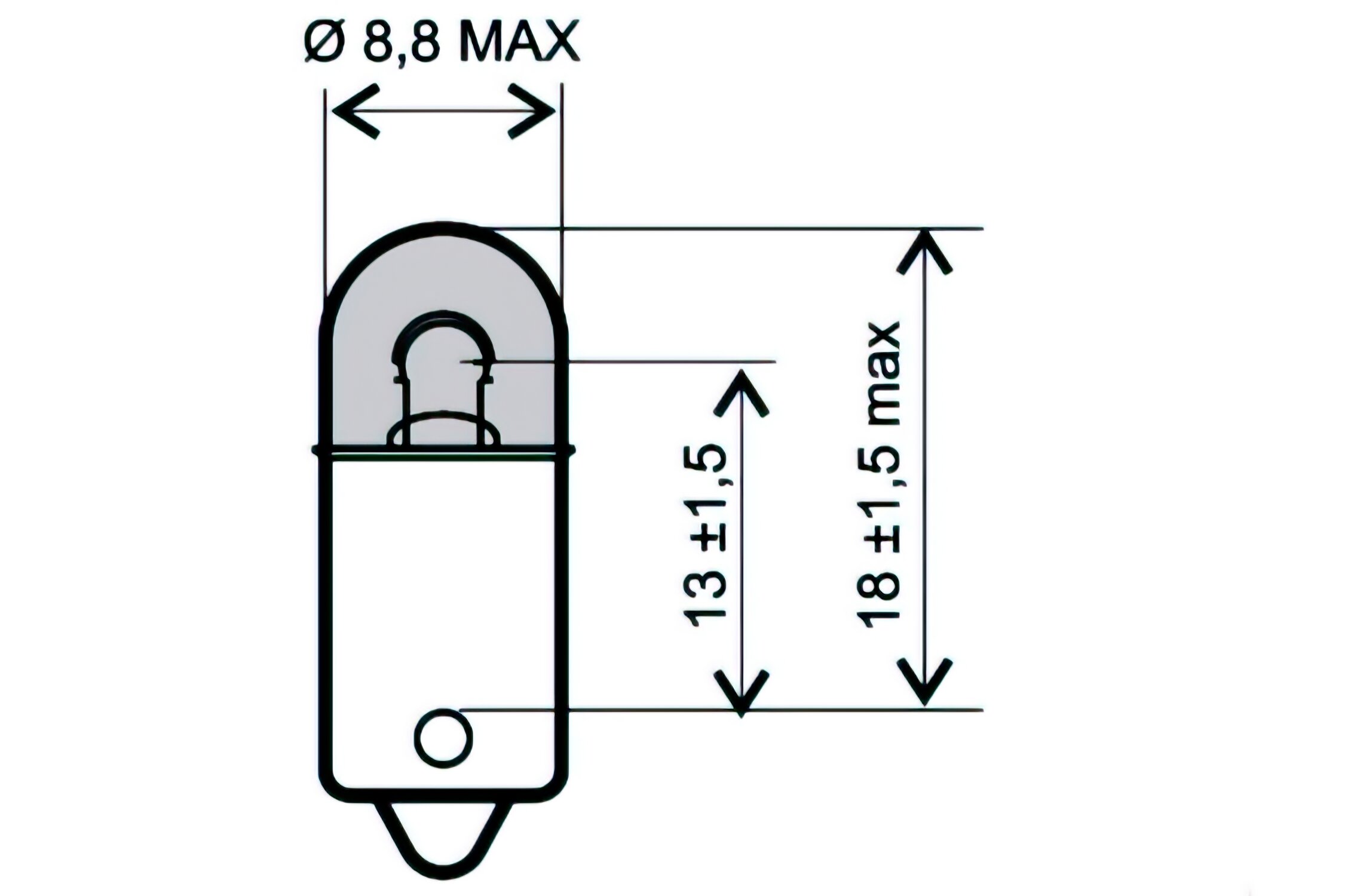Image of Birne Standlicht Scheinwerfer 6V 4W BA9S Sockel