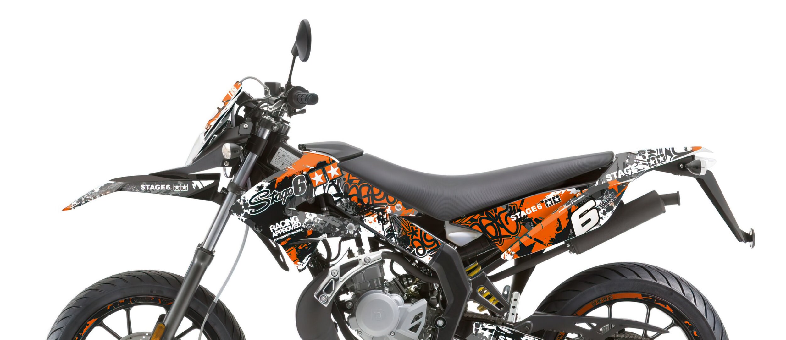 Image of Dekor Kit Derbi Xtreme 2011 - 2017 Stage6 orange / weiß