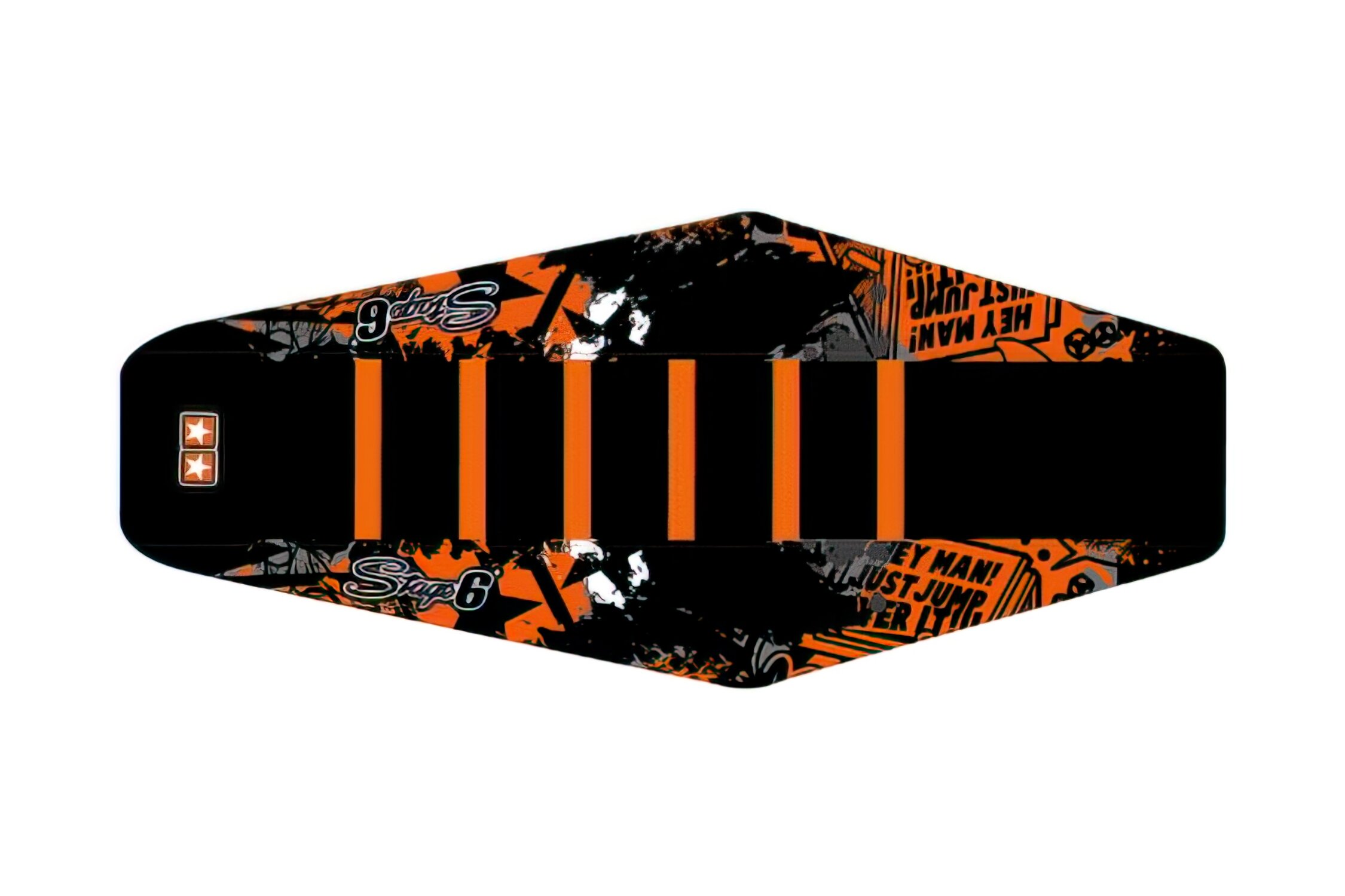 Image of Sitzbezug Derbi Xtreme 2011 - 2017 Stage6 Full Covering orange / weiß