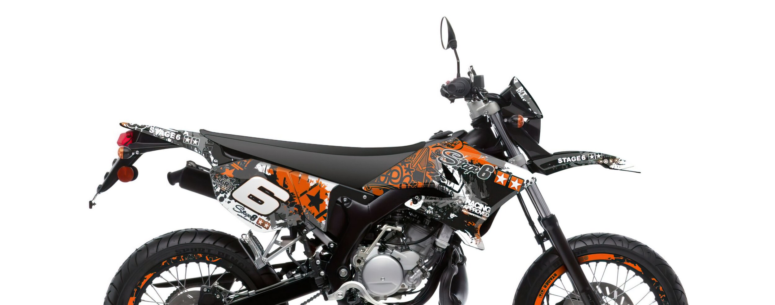 Image of Dekor Kit Yamaha DT 50 Stage6 orange / weiß