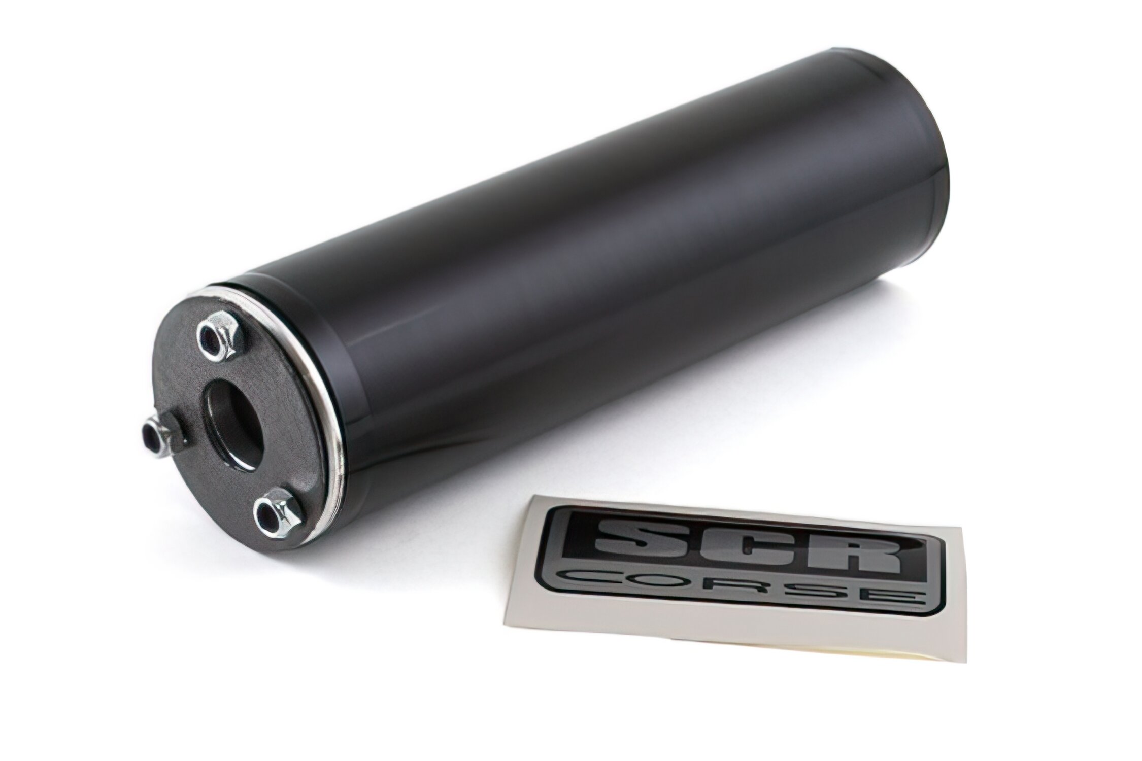 Image of Endschalldämpfer SCR Alu Schwarz für Auspuff SM Chrom