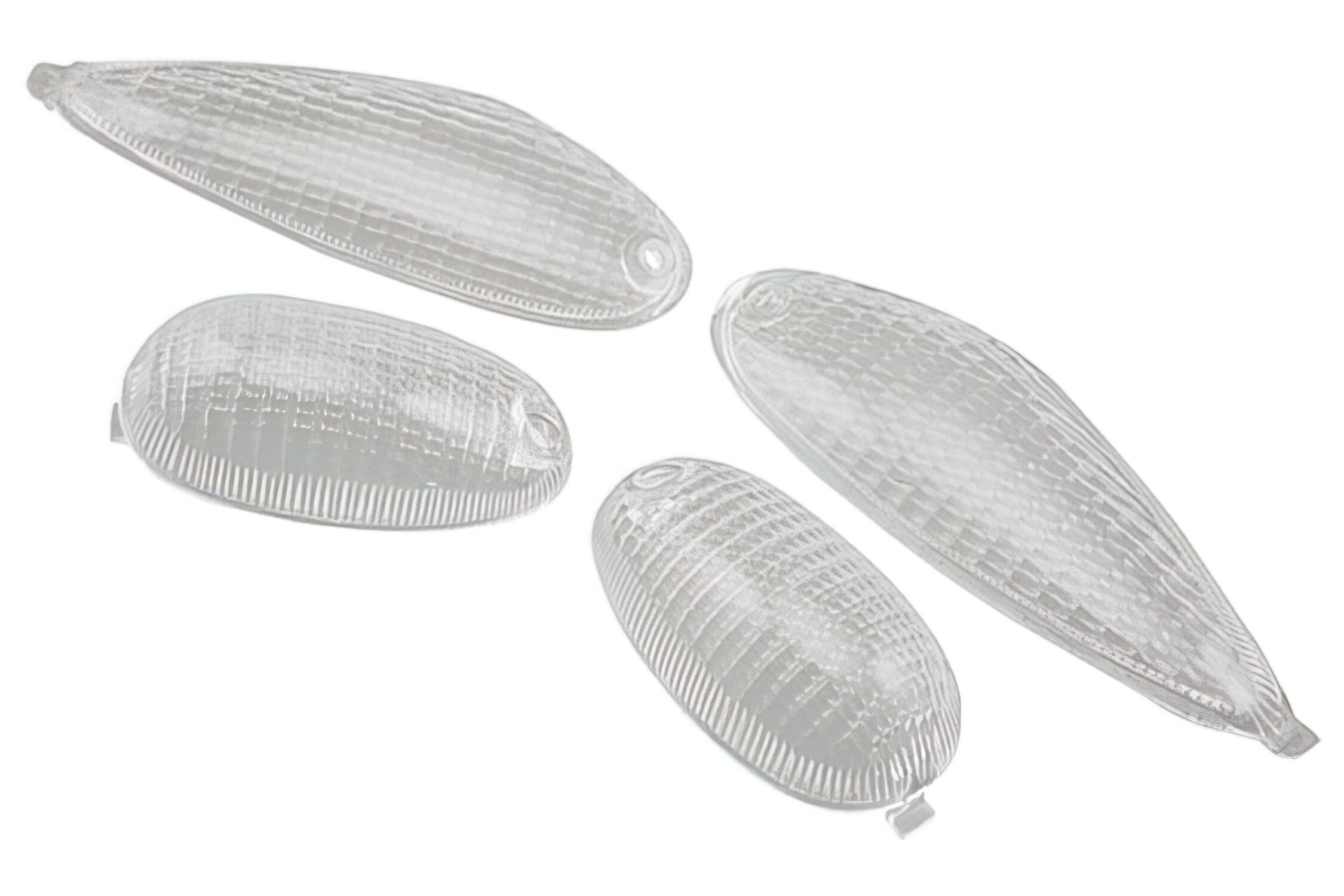 Image of Set Blinkergläser STR8 transparent Piaggio NRG MC2 weiß