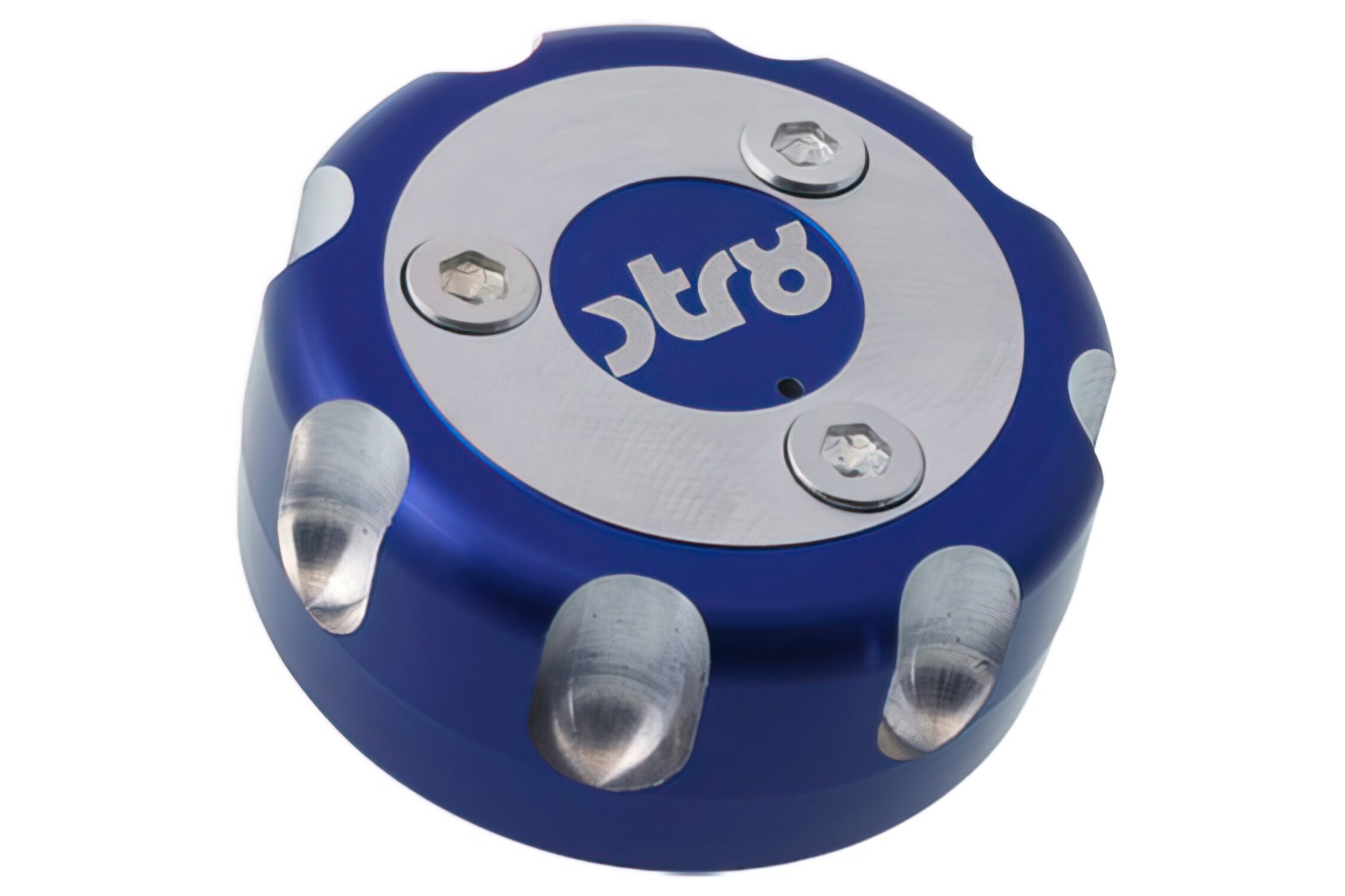 Image of Tankdeckel STR8 CNC Yamaha / MBK / Derbi Senda blau