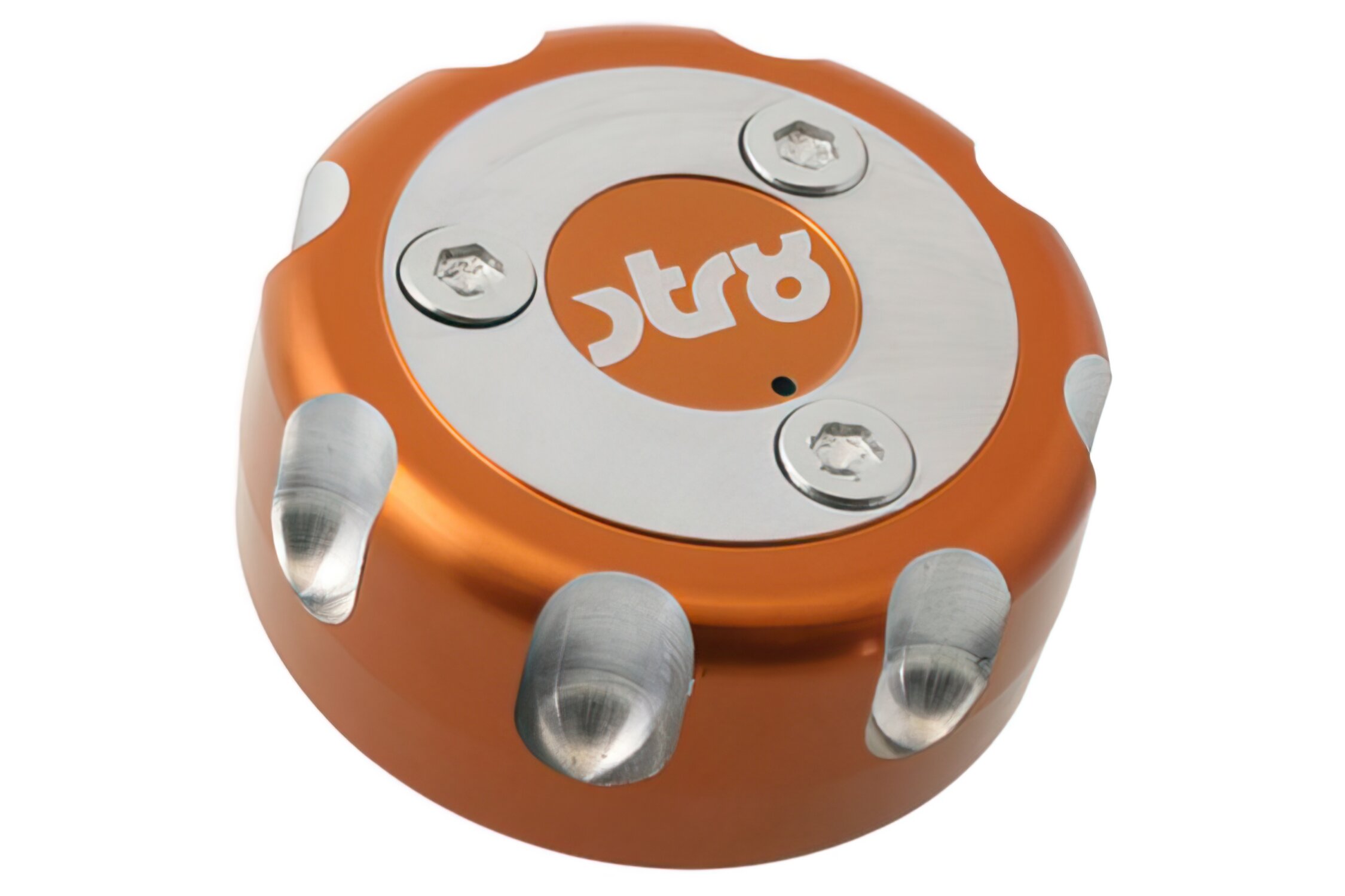 Image of Tankdeckel STR8 CNC Yamaha / MBK / Derbi Senda orange