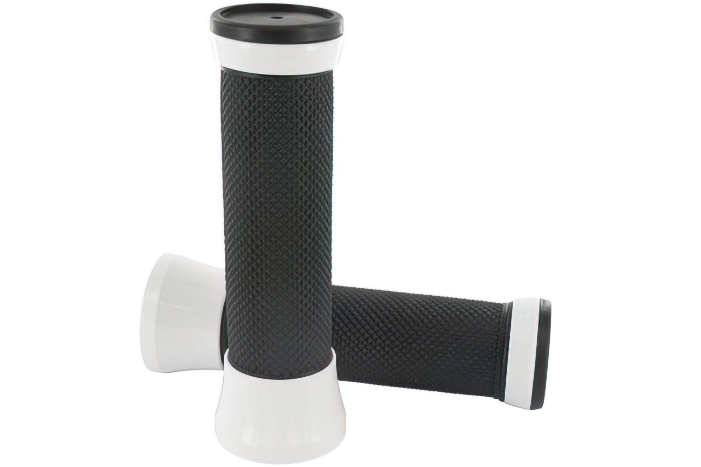 Image of Lenkergriffe STR8 CNC schwarz / weiß