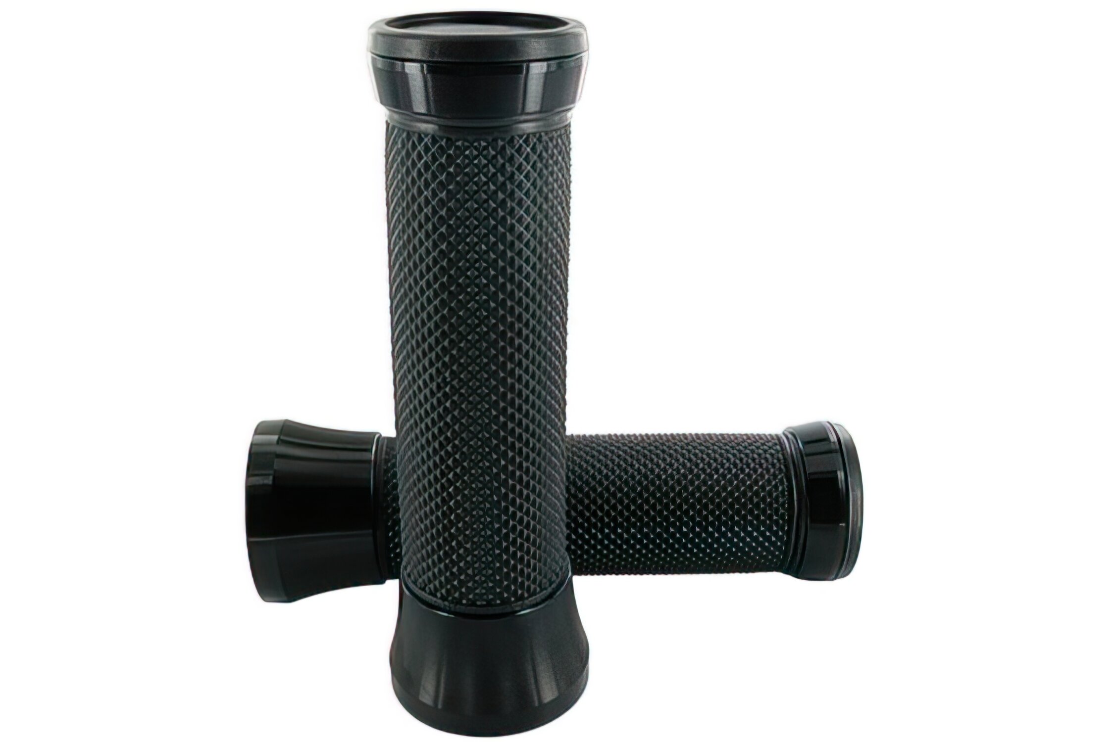 Image of Lenkergriffe STR8 CNC schwarz / schwarz