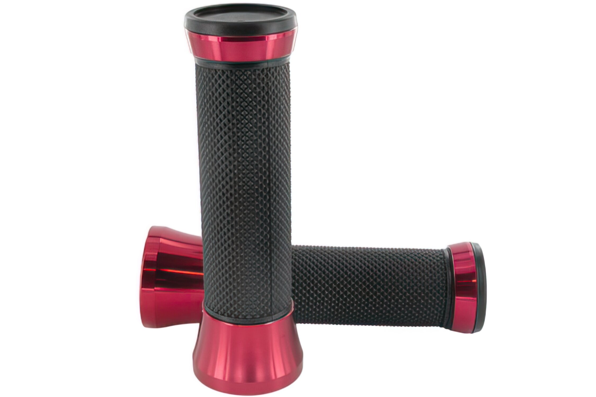 Image of Lenkergriffe STR8 CNC schwarz / rot