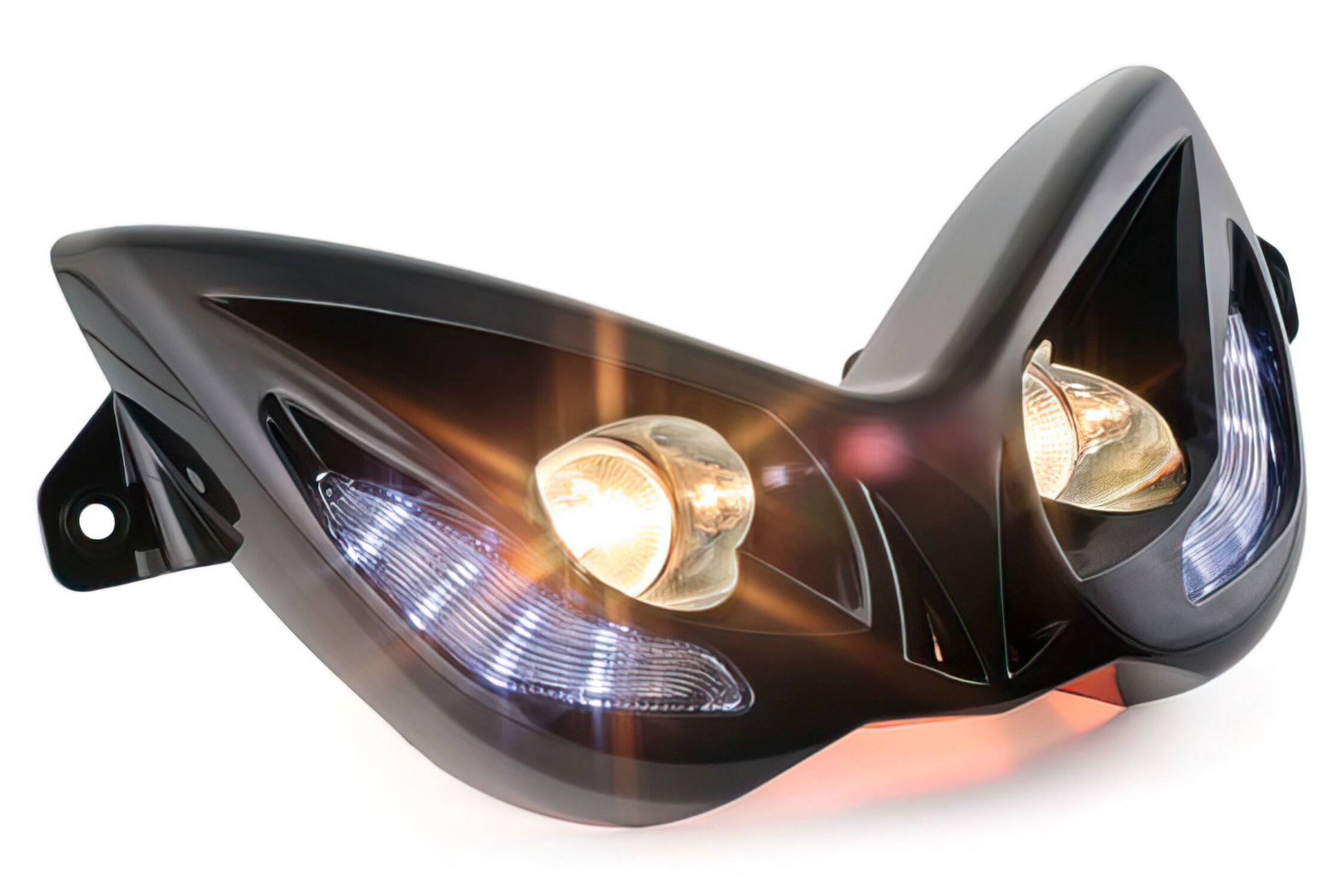 Image of Scheinwerfer Doppeloptik Evo 2 blaue LEDs Yamaha Aerox schwarz