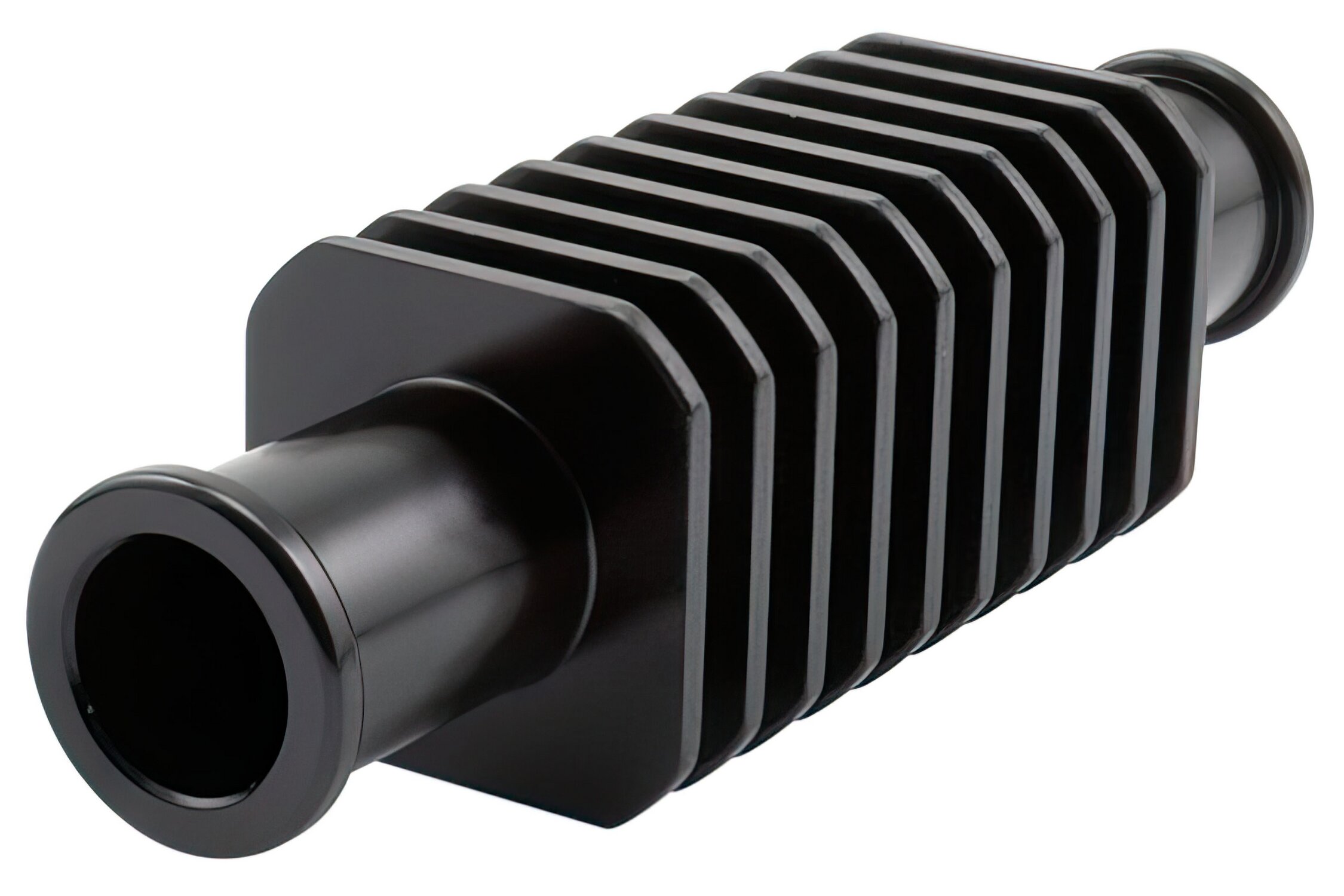Image of Durchlaufkühler Alu eckig schwarz